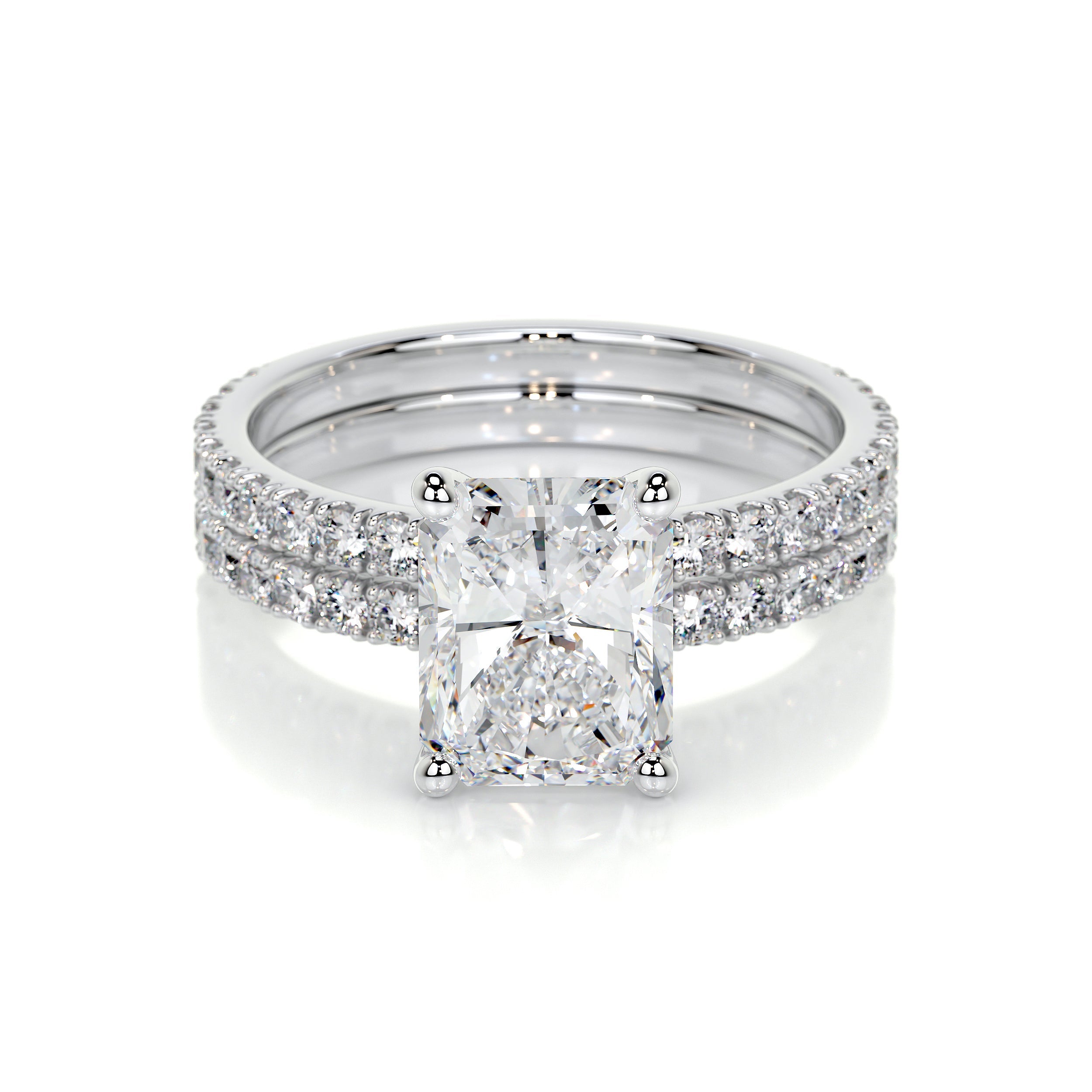 Audrey Lab Grown Diamond Bridal Set   (2.5 Carat) -18K White Gold