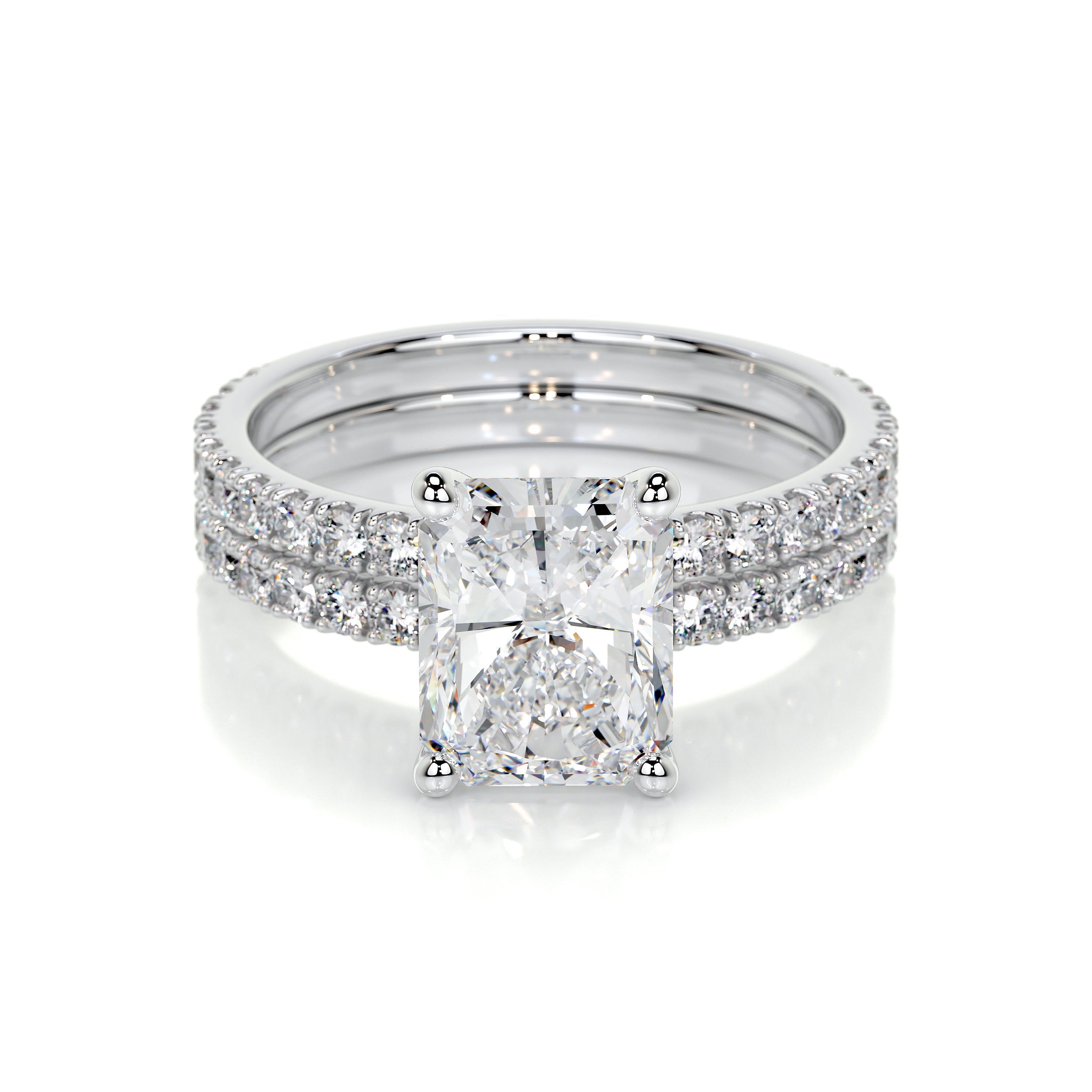 Audrey Lab Grown Diamond Bridal Set   (2.5 Carat) -14K White Gold