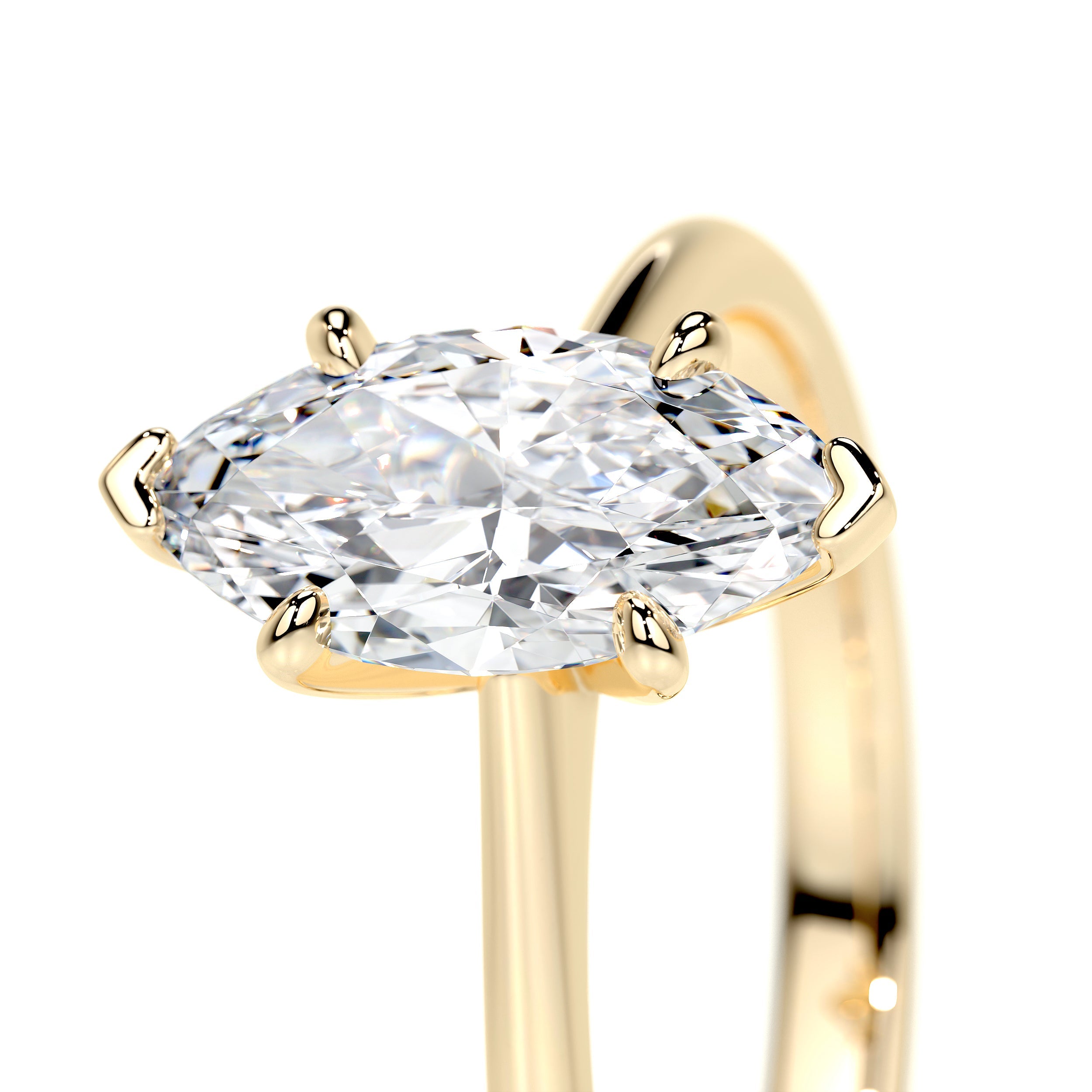 Samantha Lab Grown Diamond Ring -18K Yellow Gold