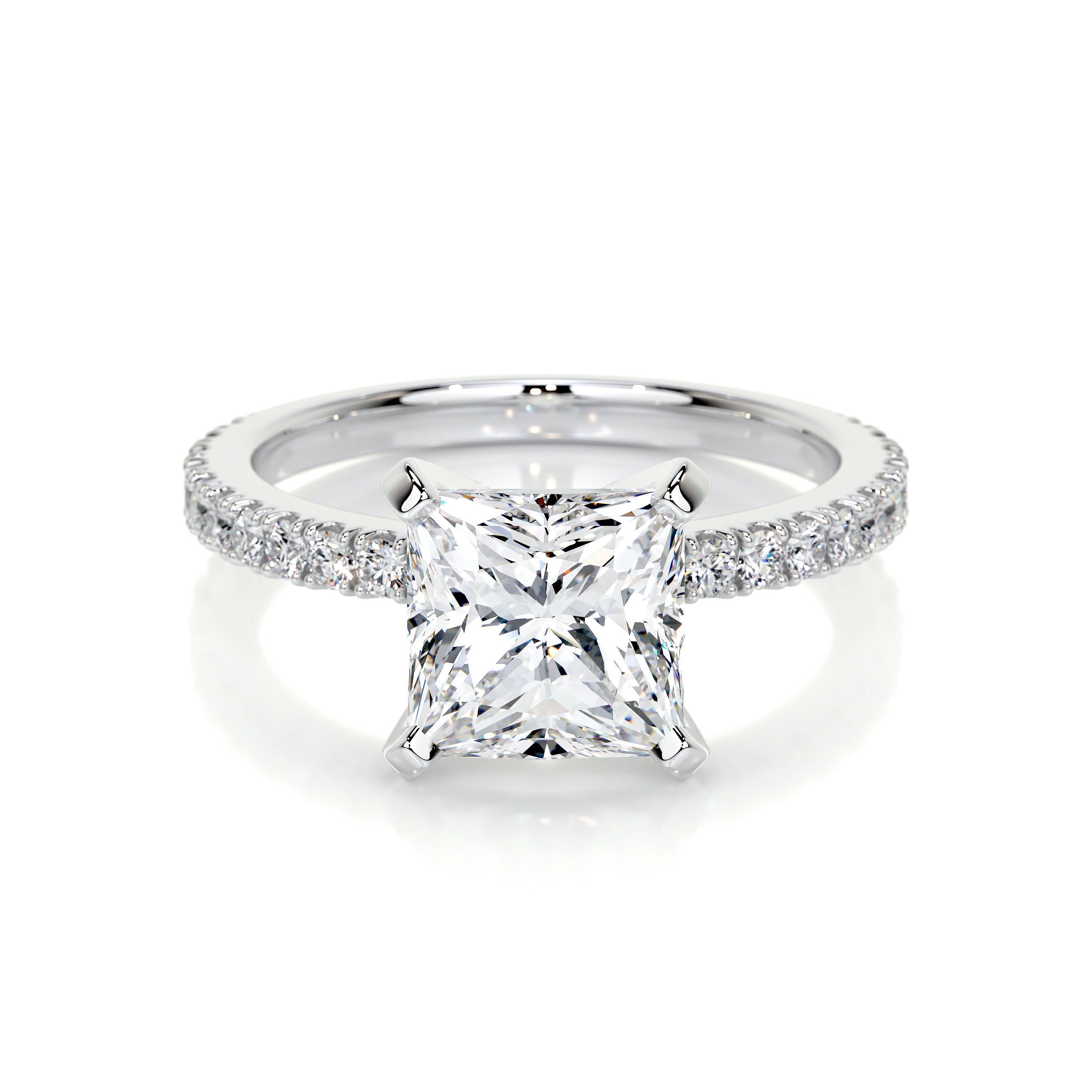 Stephanie Lab Grown Diamond Ring -14K White Gold