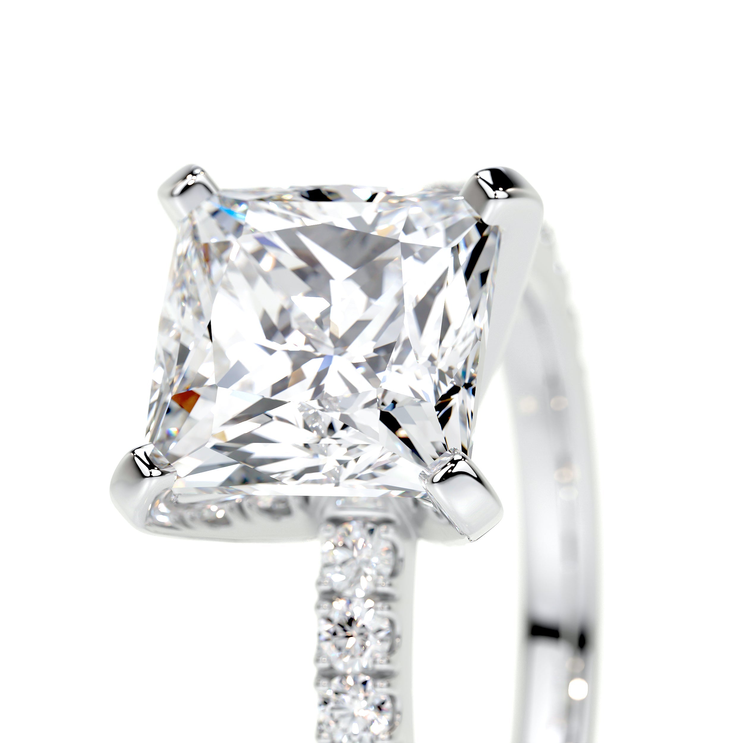 Stephanie Lab Grown Diamond Ring -14K White Gold