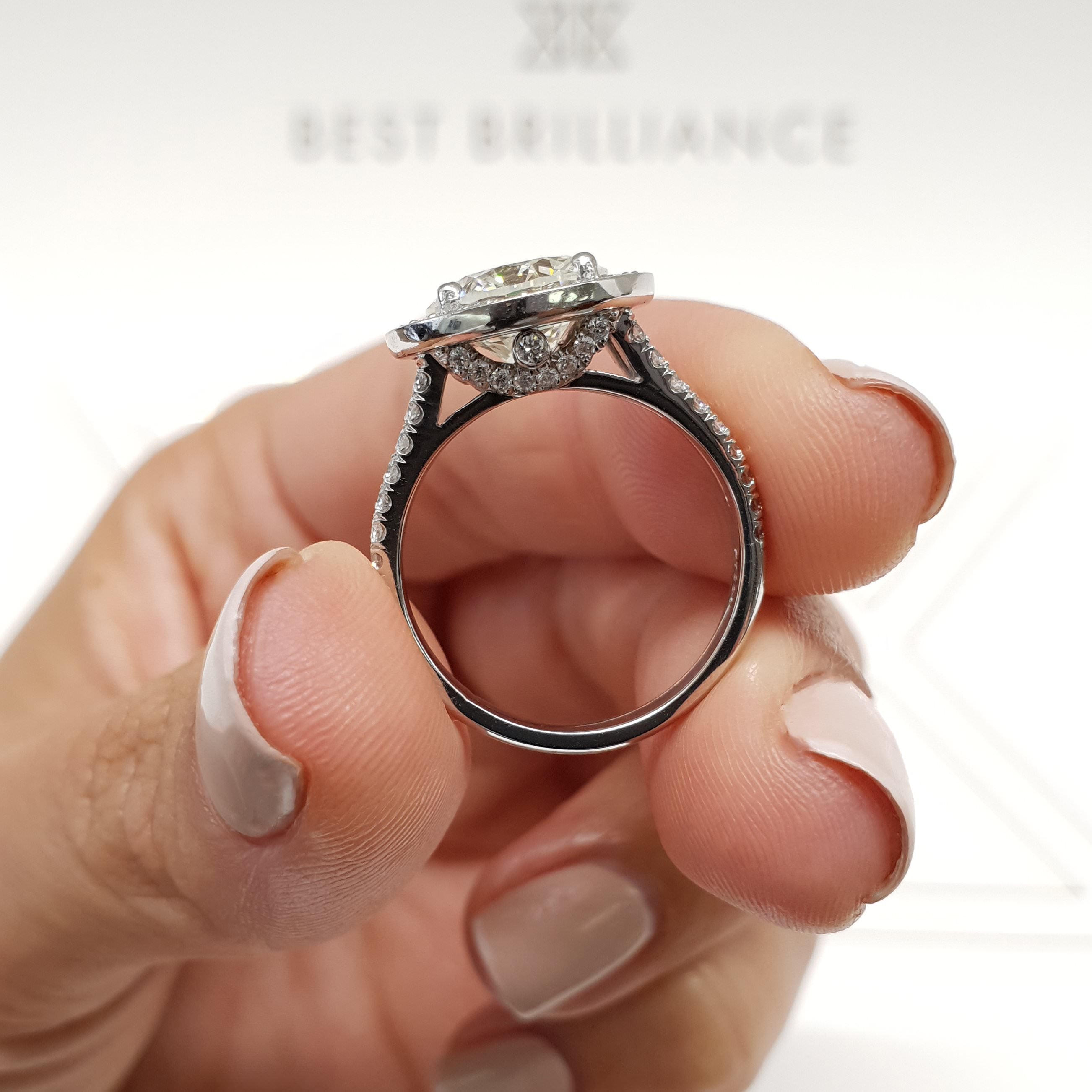 Camilla Lab Grown Diamond Ring   (2.75 Carat) -14K White Gold