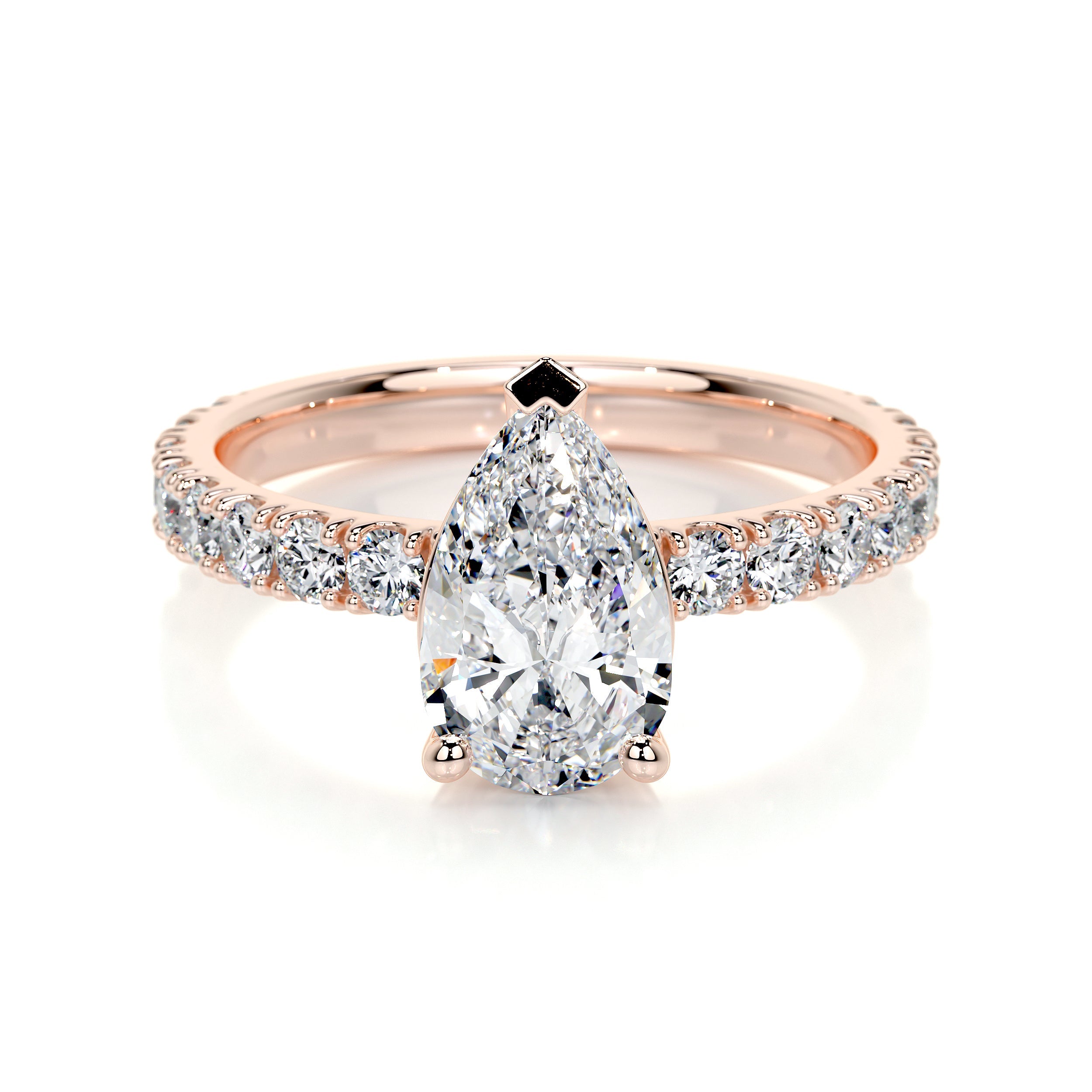 Hailey Lab Grown Diamond Ring   (2 Carat) -14K Rose Gold