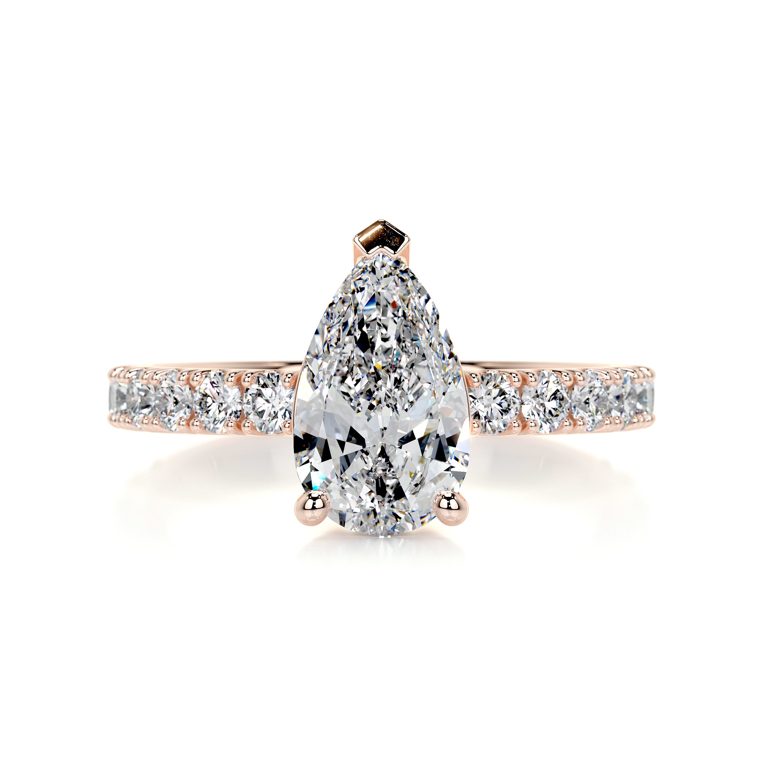 Hailey Diamond Engagement Ring -14K Rose Gold