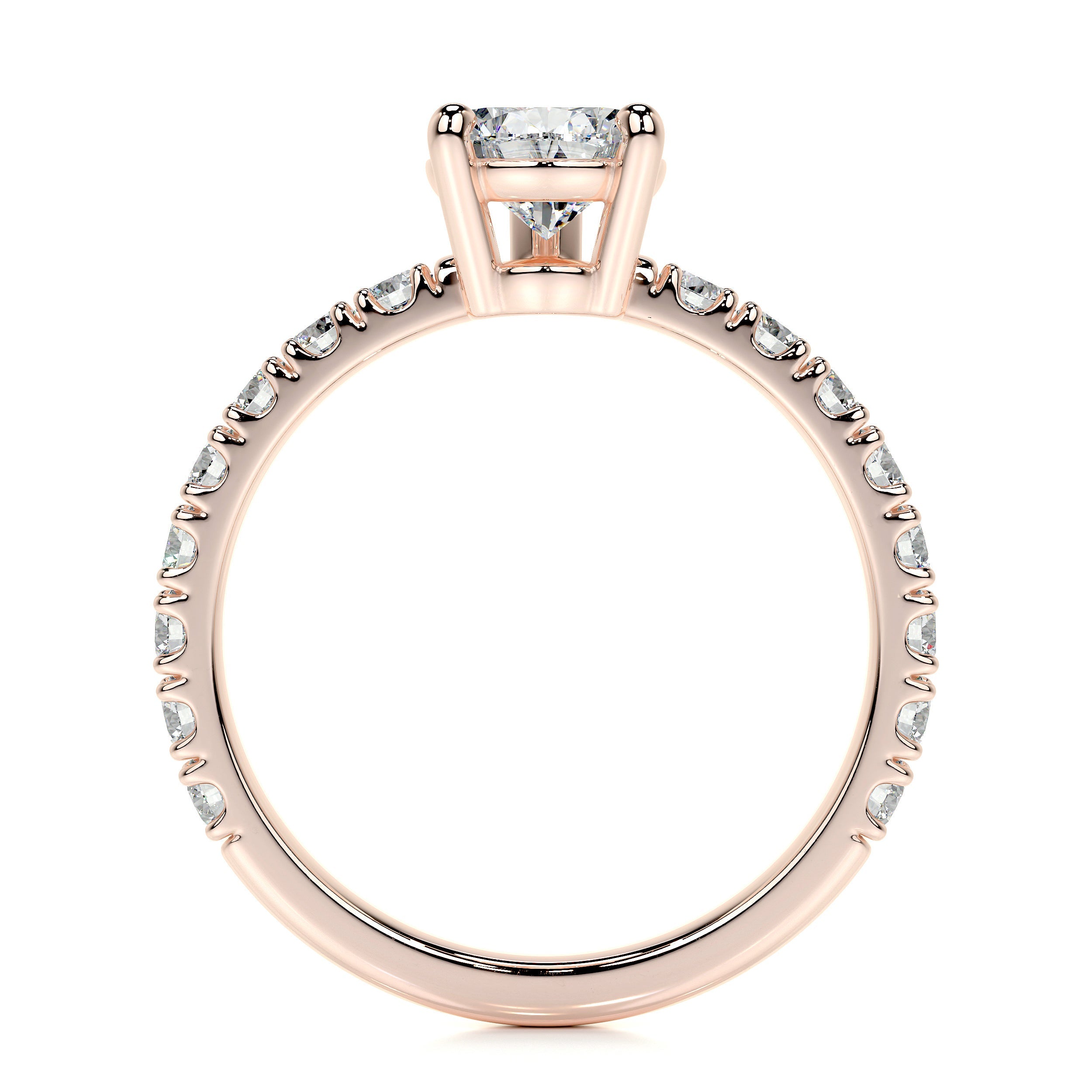 Hailey Lab Grown Diamond Ring (2 Carat) -14K Rose Gold
