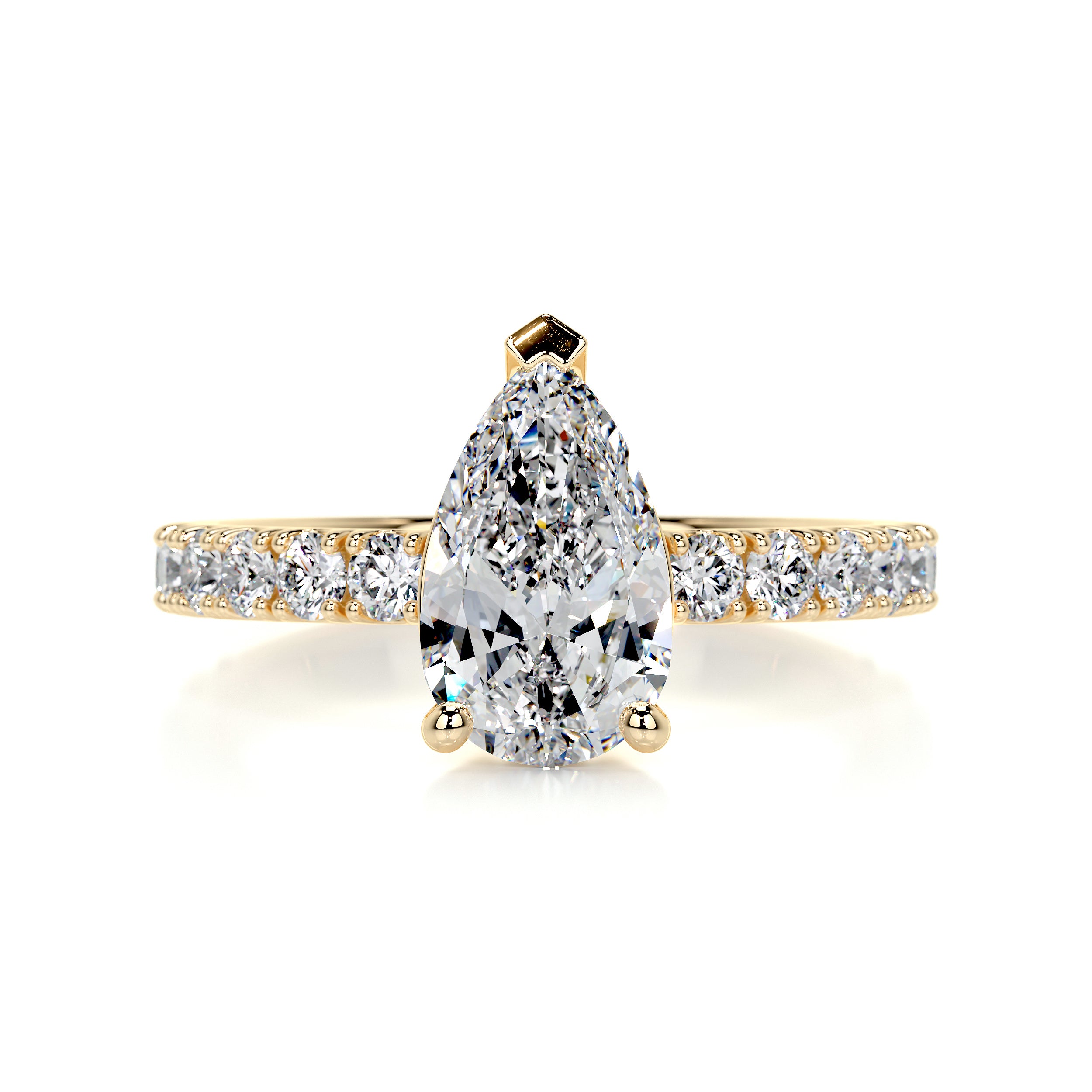 Hailey Diamond Engagement Ring -18K Yellow Gold