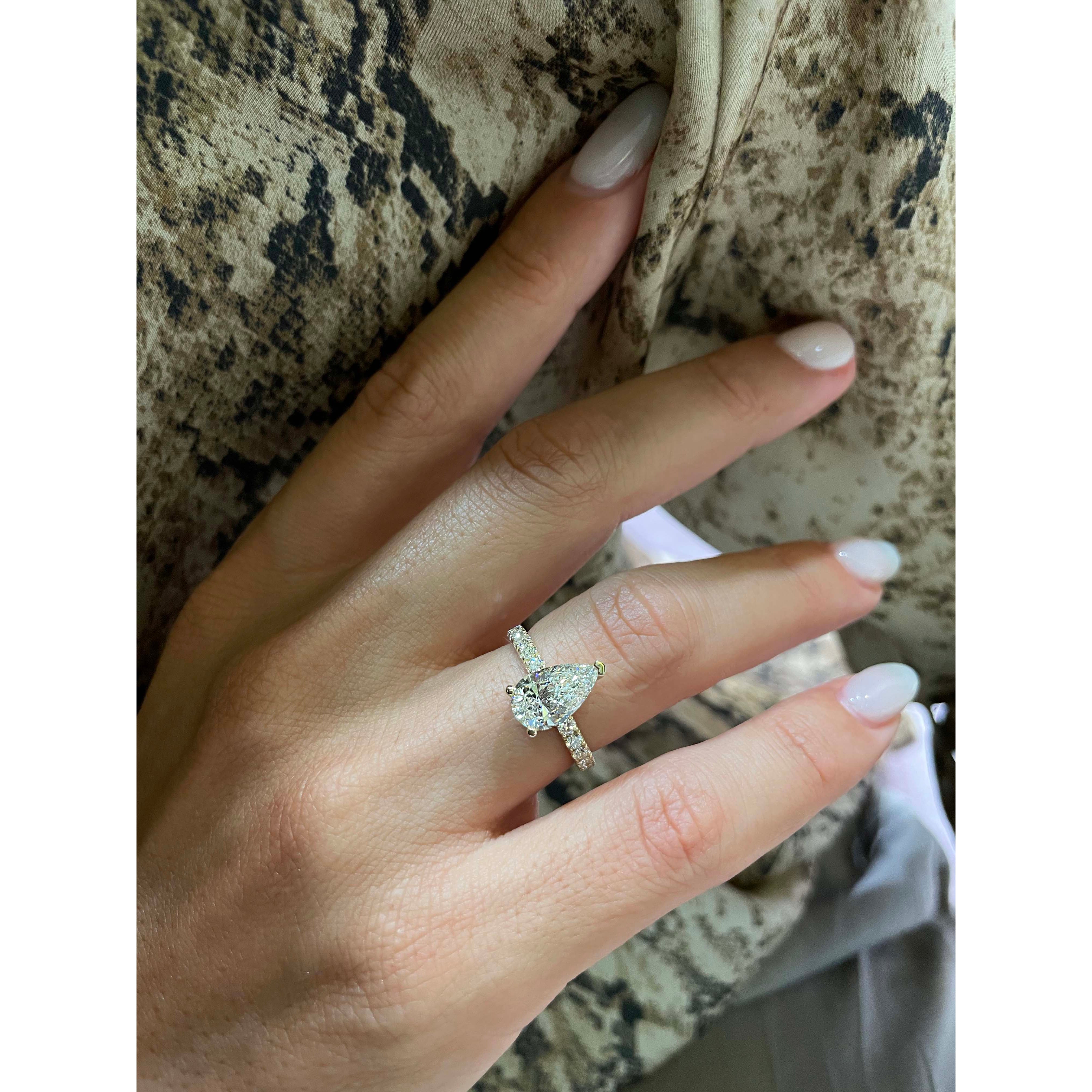 Hailey Diamond Engagement Ring -18K Yellow Gold