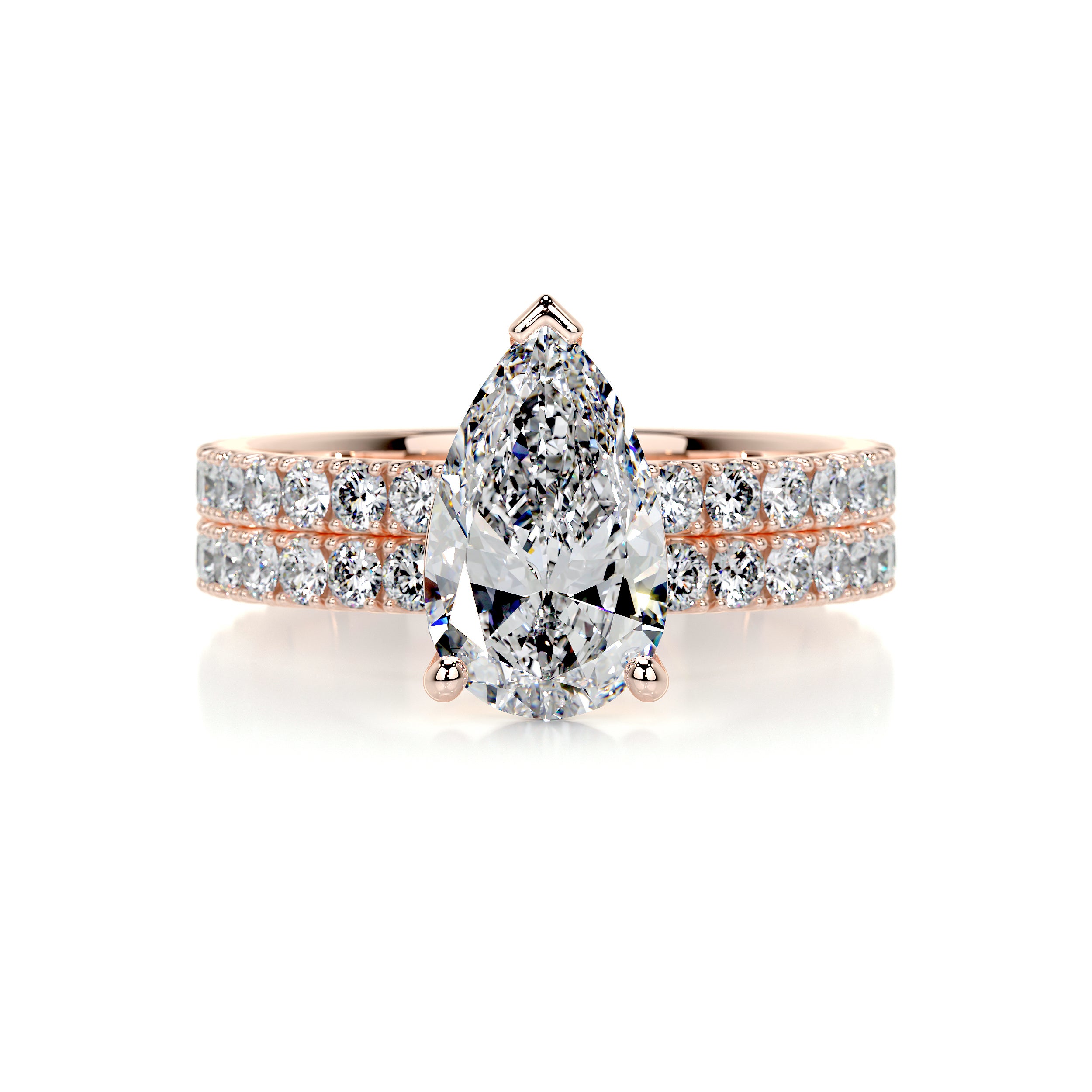 Stephanie Diamond Bridal Set -14K Rose Gold