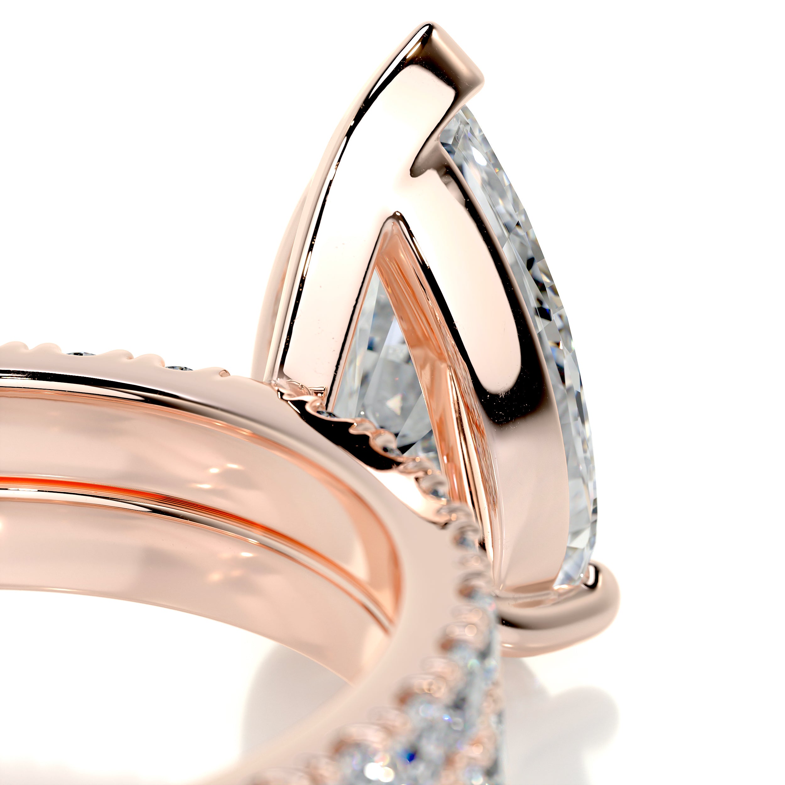 Stephanie Diamond Bridal Set -14K Rose Gold