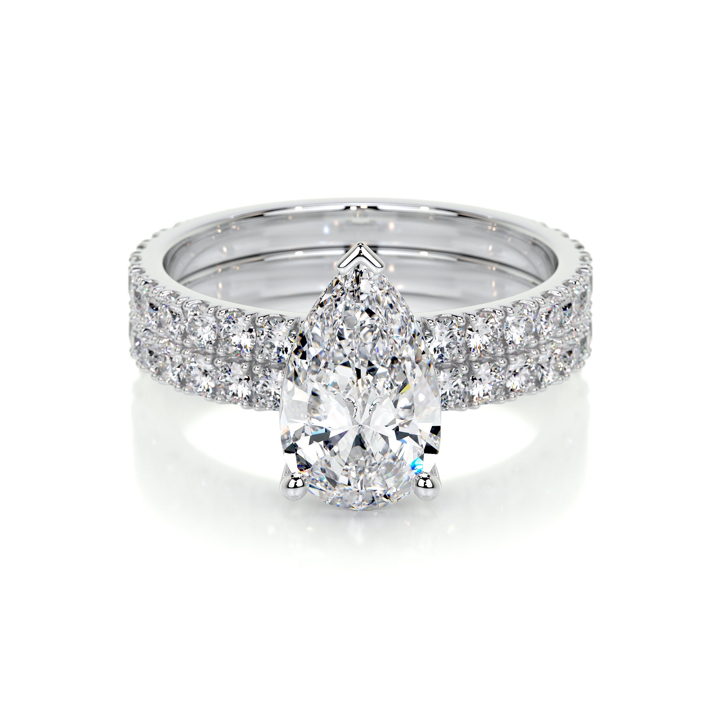 Stephanie Lab Grown Diamond Bridal Set -14K White Gold