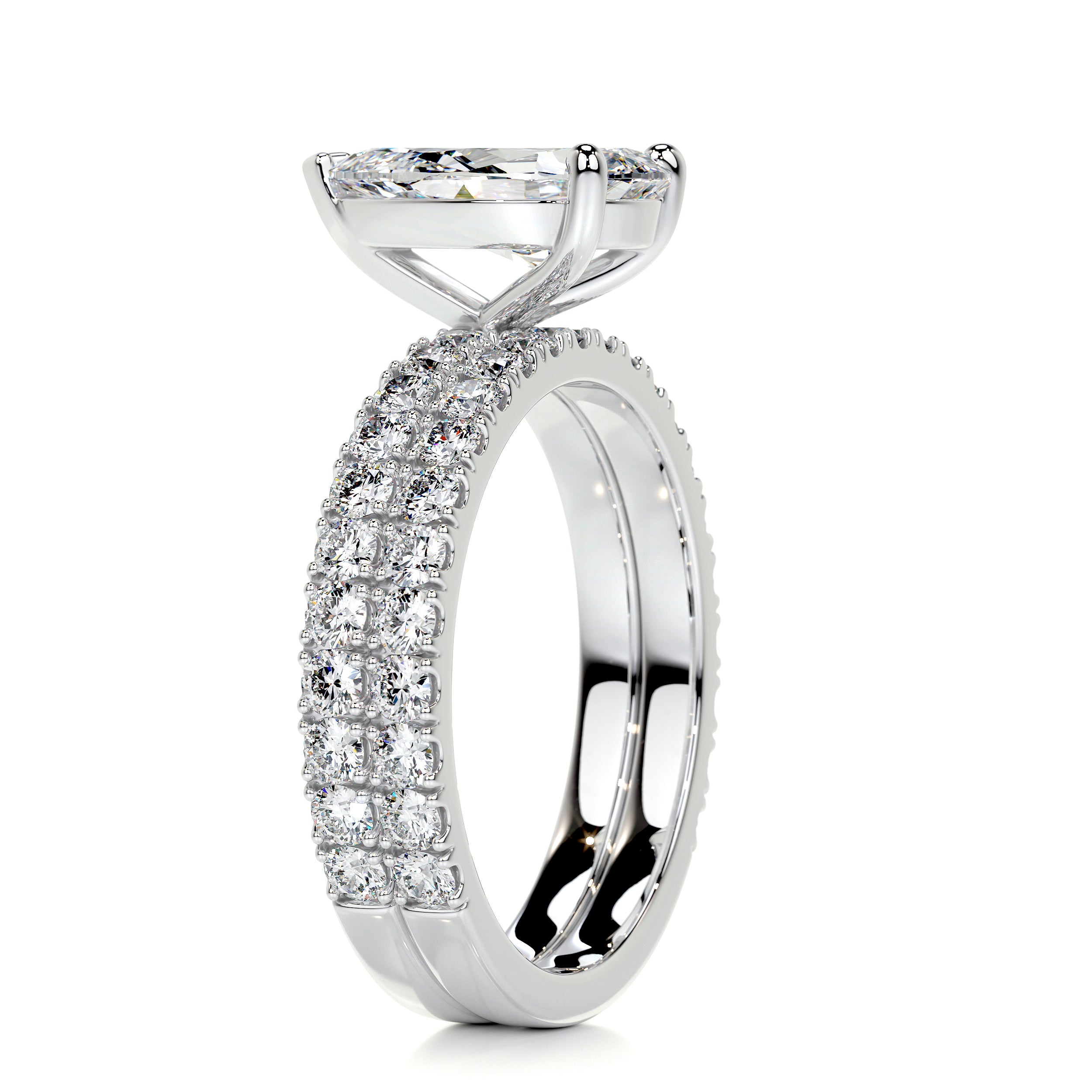 Stephanie Diamond Bridal Set -14K White Gold