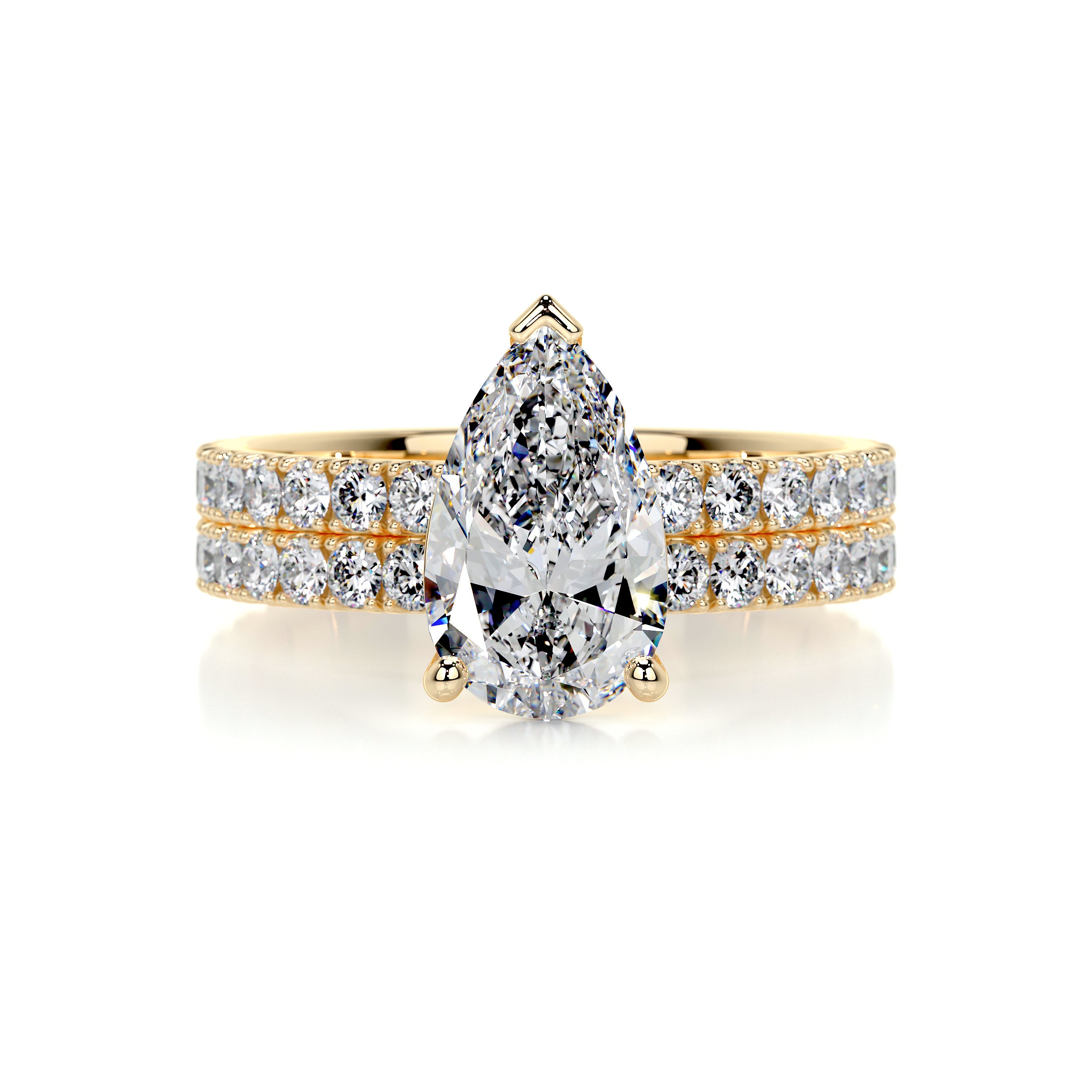 Stephanie Diamond Bridal Set -18K Yellow Gold