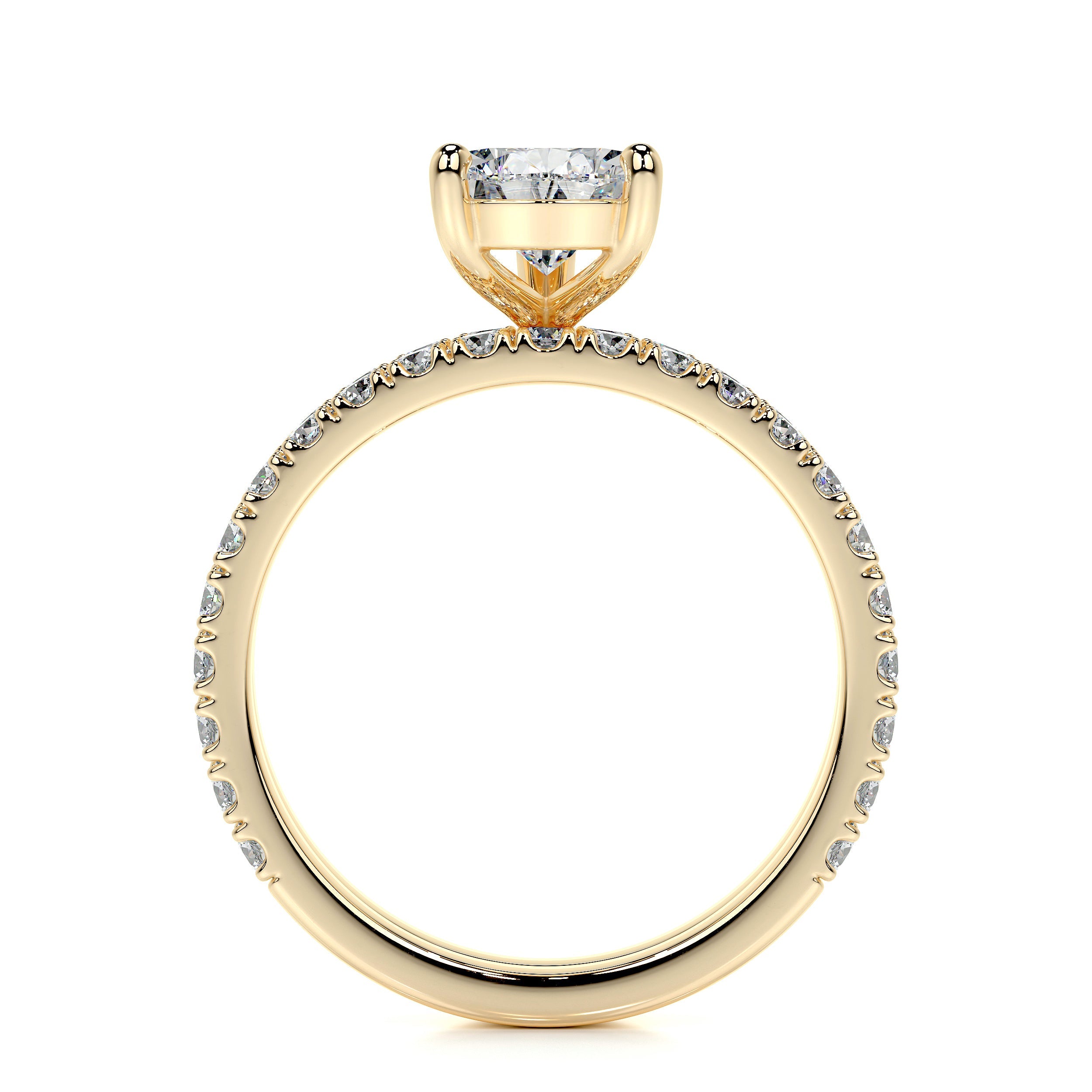 Stephanie Lab Grown Diamond Bridal Set -18K Yellow Gold