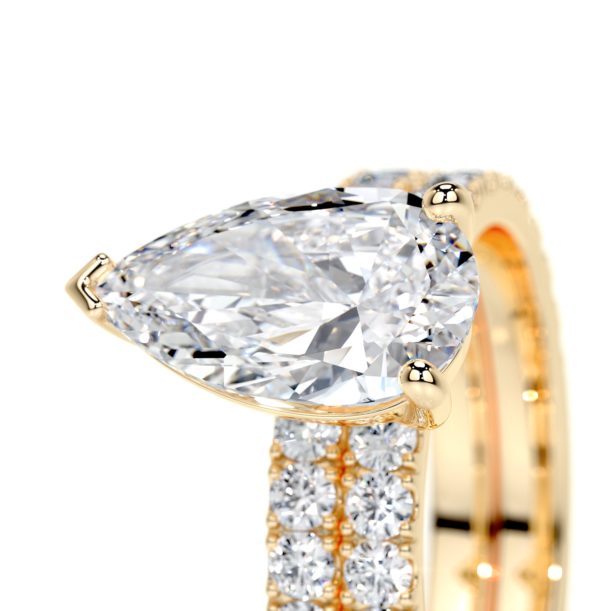 Stephanie Lab Grown Diamond Bridal Set -18K Yellow Gold
