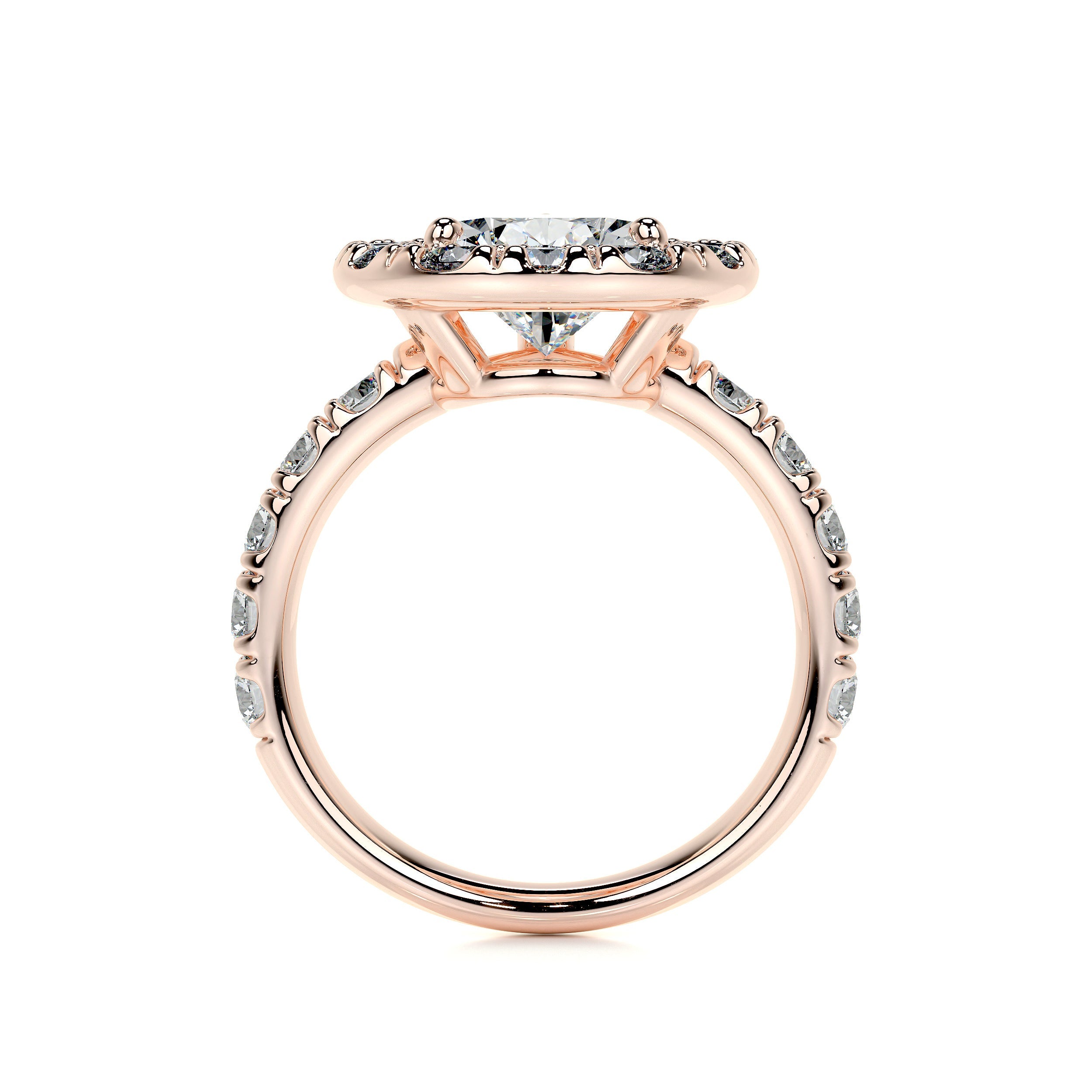 Maya Lab Grown Diamond Ring (4 Carat) -14K Rose Gold