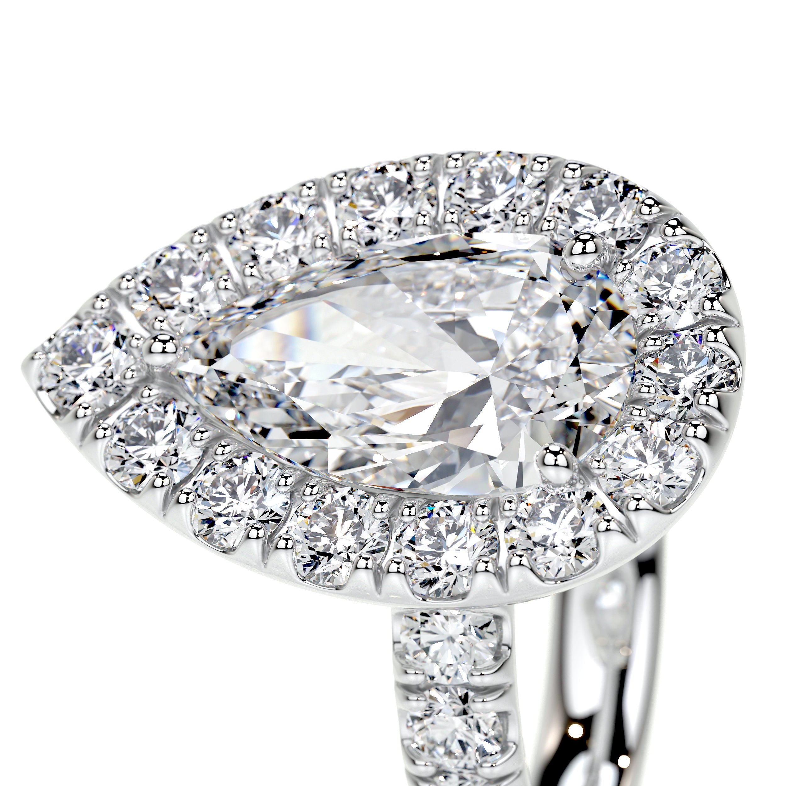 Maya Lab Grown Diamond Ring   (4 Carat) -14K White Gold