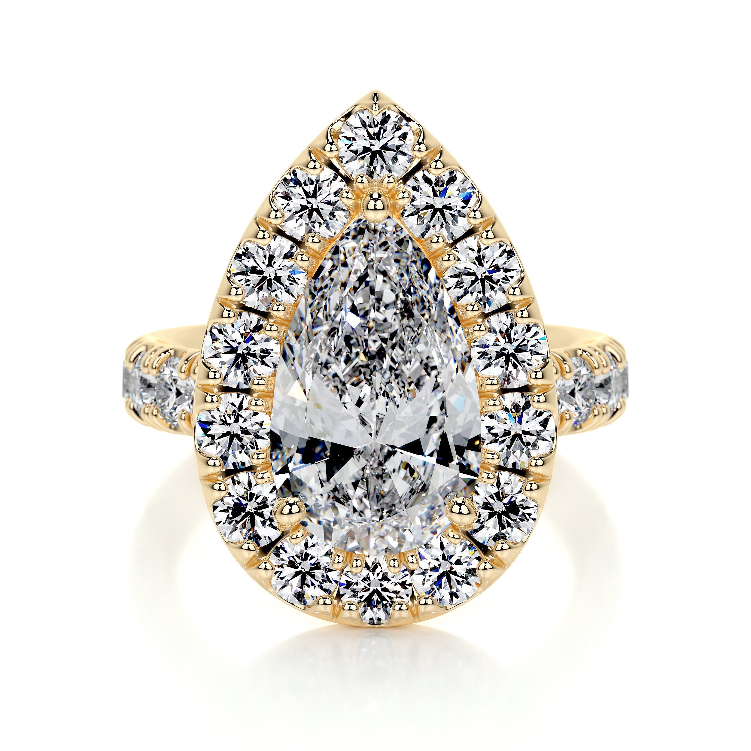 Maya Lab Grown Diamond Ring (4 Carat) -18K Yellow Gold
