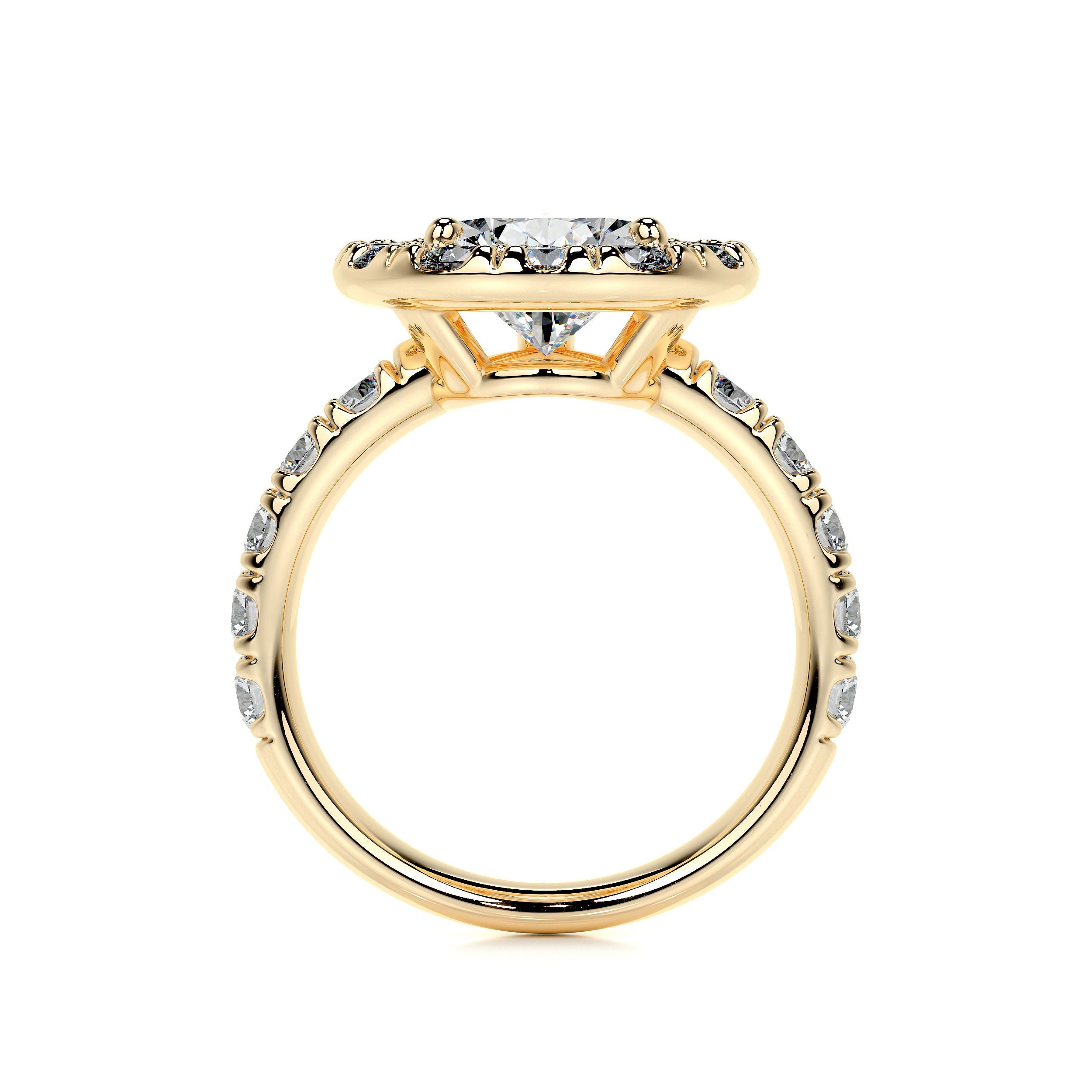 Maya Lab Grown Diamond Ring (4 Carat) -18K Yellow Gold