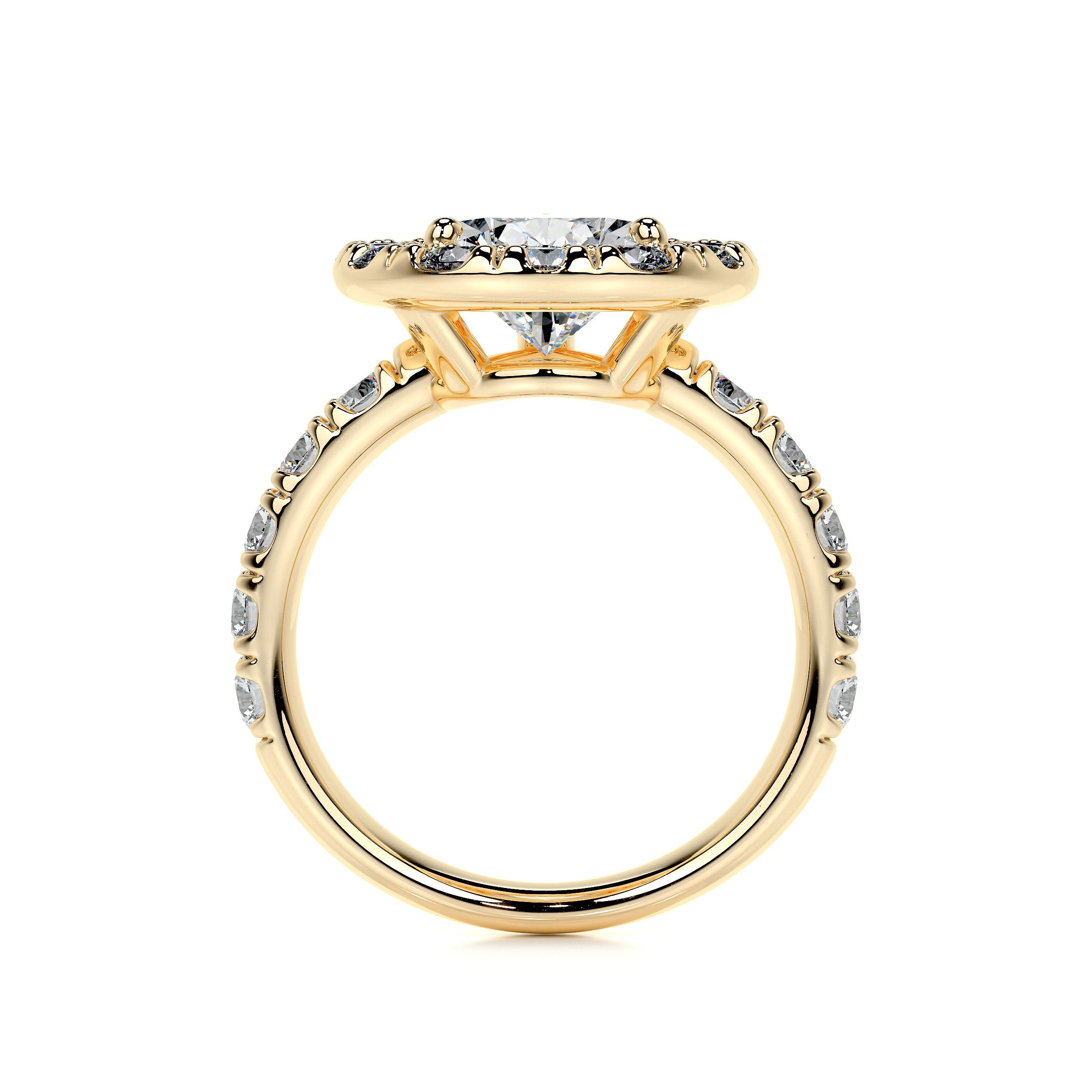 Maya Lab Grown Diamond Ring   (4 Carat) -18K Yellow Gold