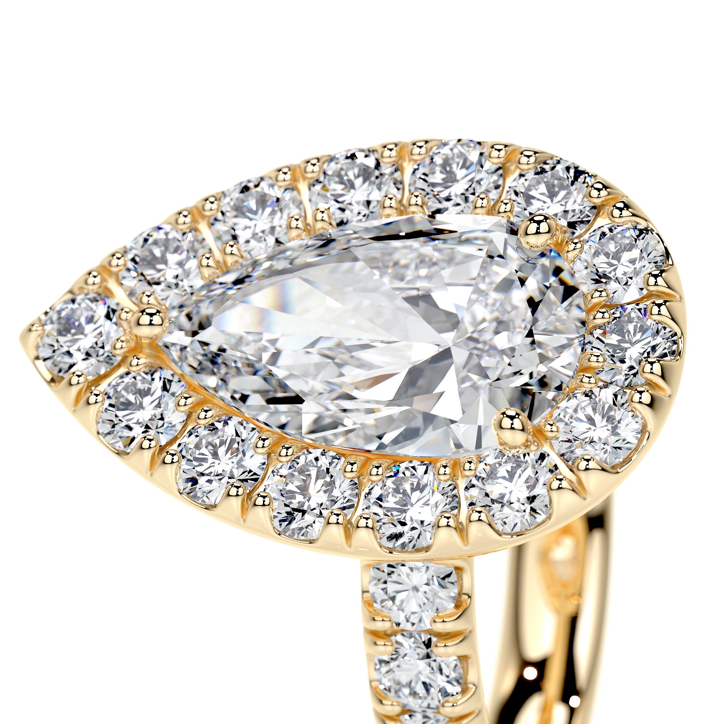 Maya Lab Grown Diamond Ring (4 Carat) -18K Yellow Gold