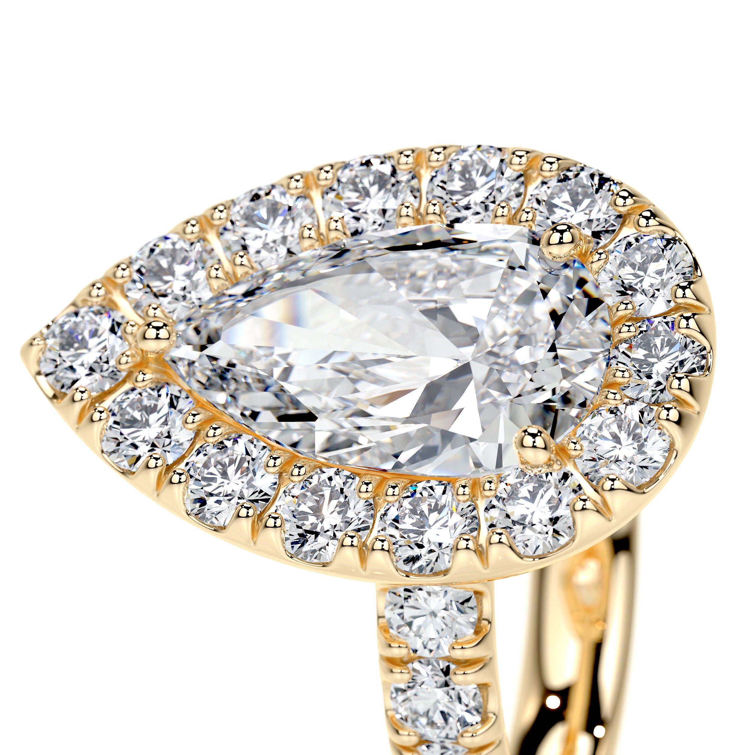 Maya Lab Grown Diamond Ring   (4 Carat) -18K Yellow Gold