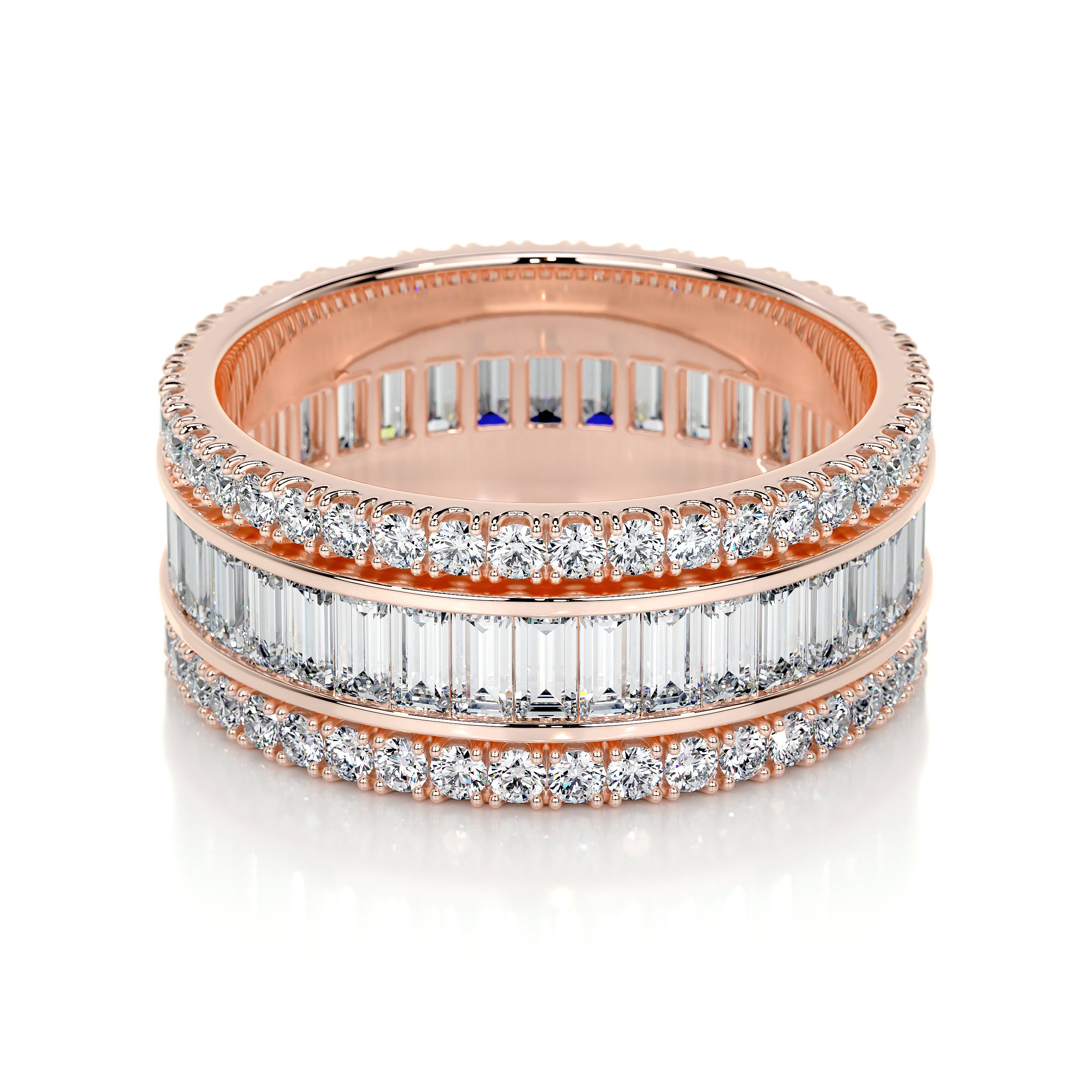 Paige Lab Grown Eternity Wedding Ring   (4 Carat) -14K Rose Gold