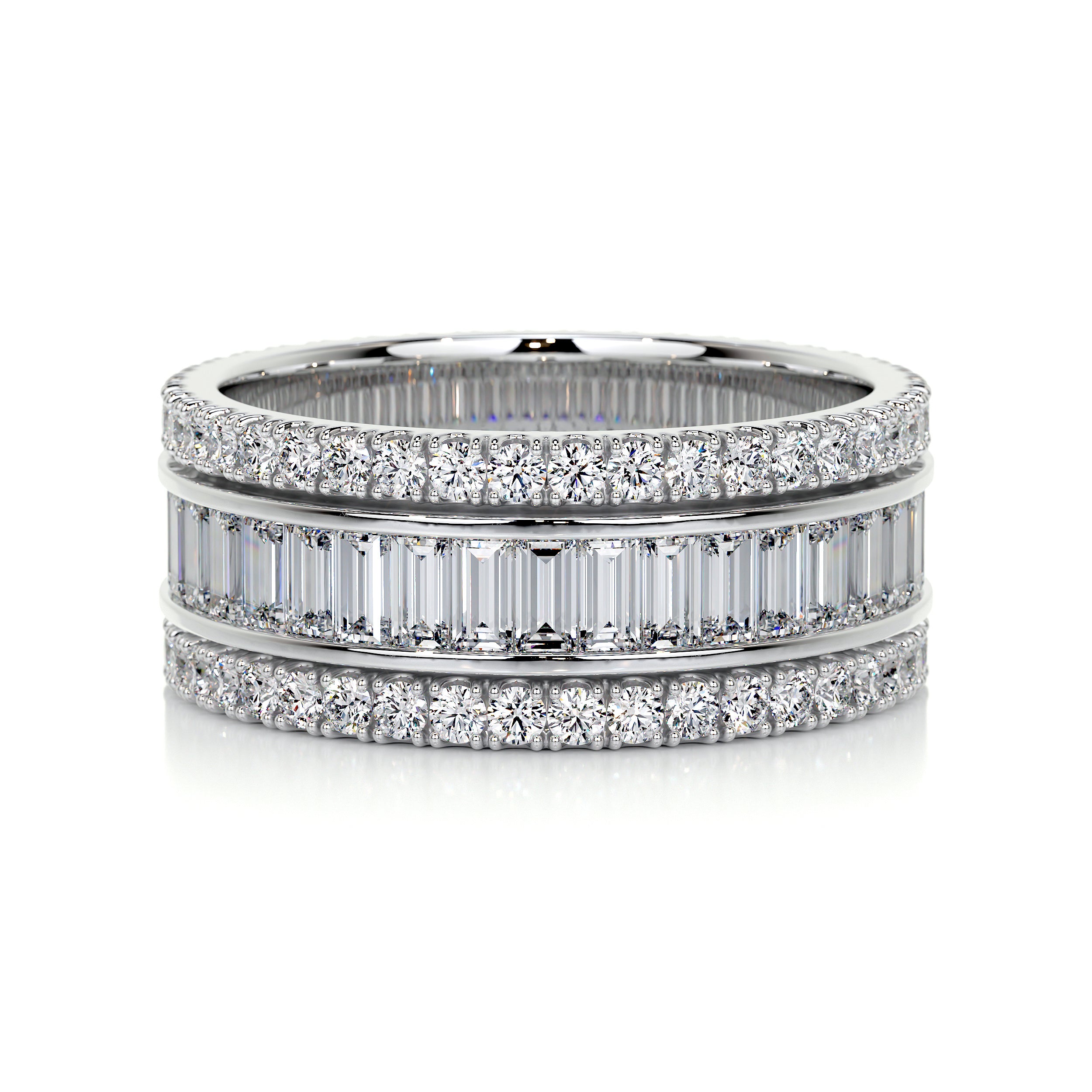 Paige Eternity Wedding Ring   (4 Carat) -14K White Gold