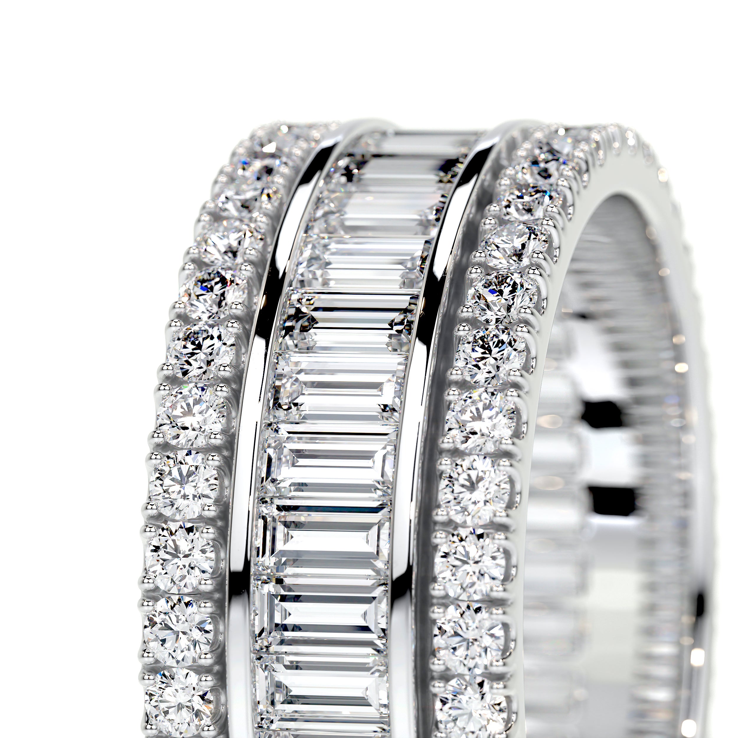 Paige Lab Grown Eternity Wedding Ring   (4 Carat) -14K White Gold