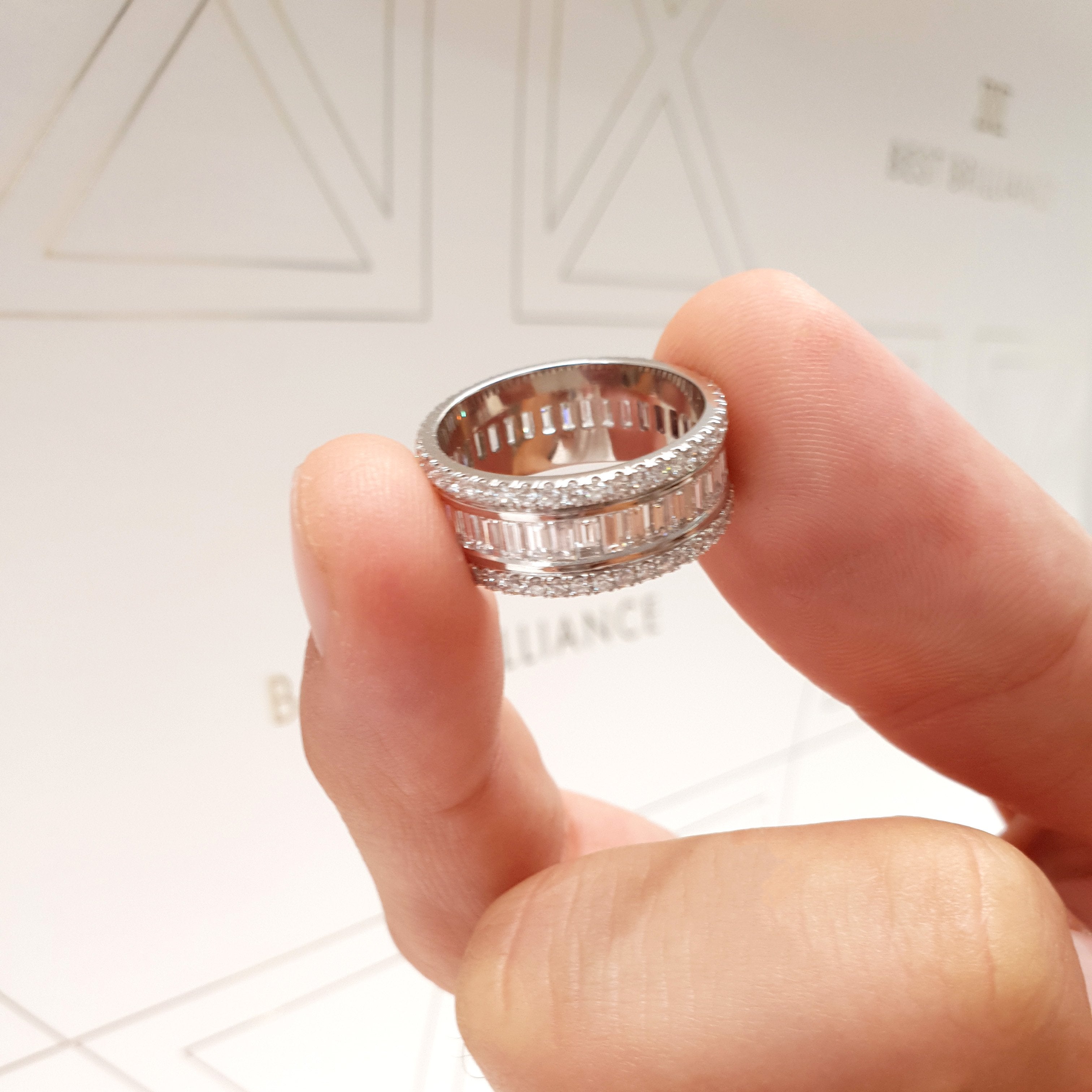 Paige Lab Grown Eternity Wedding Ring   (4 Carat) -14K White Gold