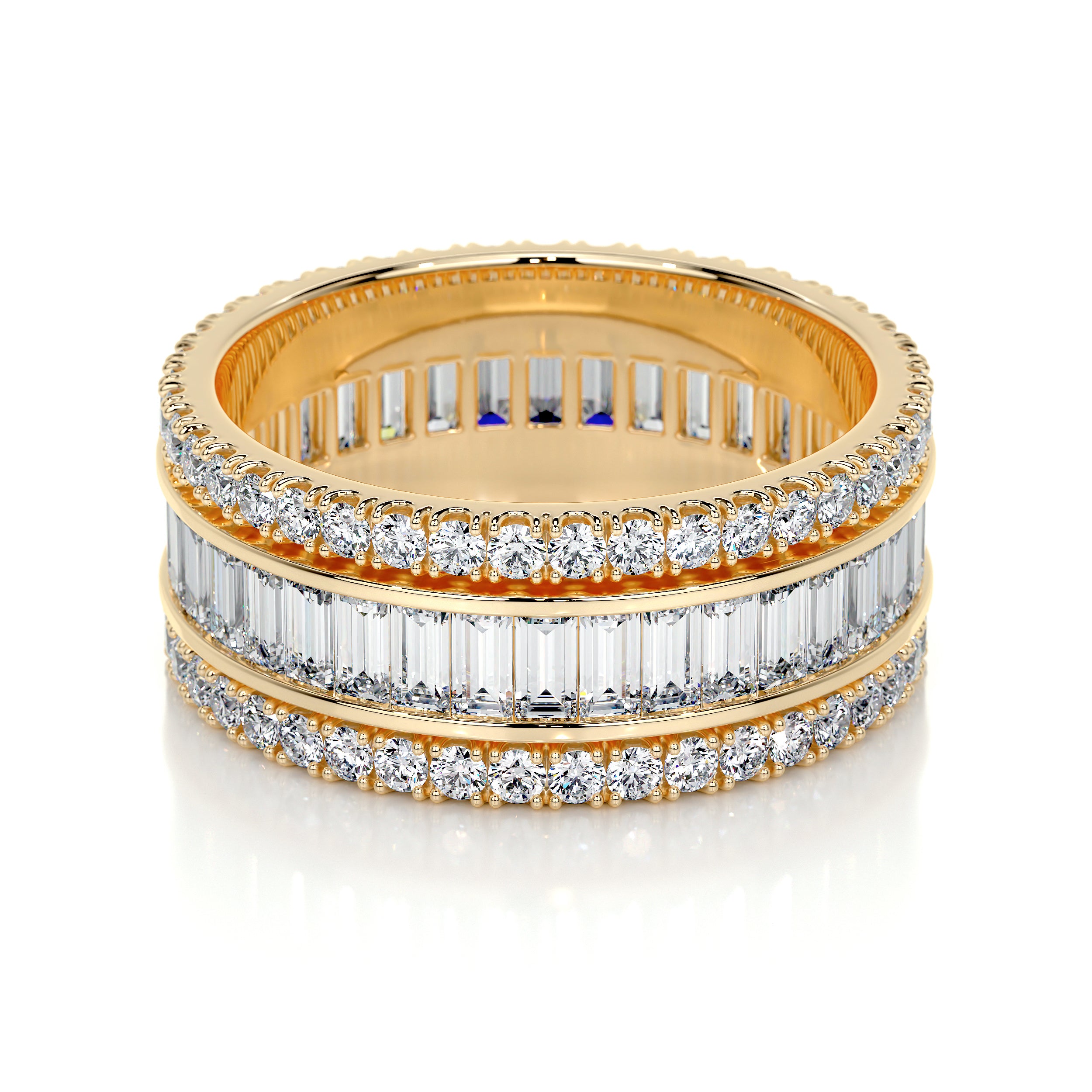Paige Lab Grown Eternity Wedding Ring   (4 Carat) -18K Yellow Gold