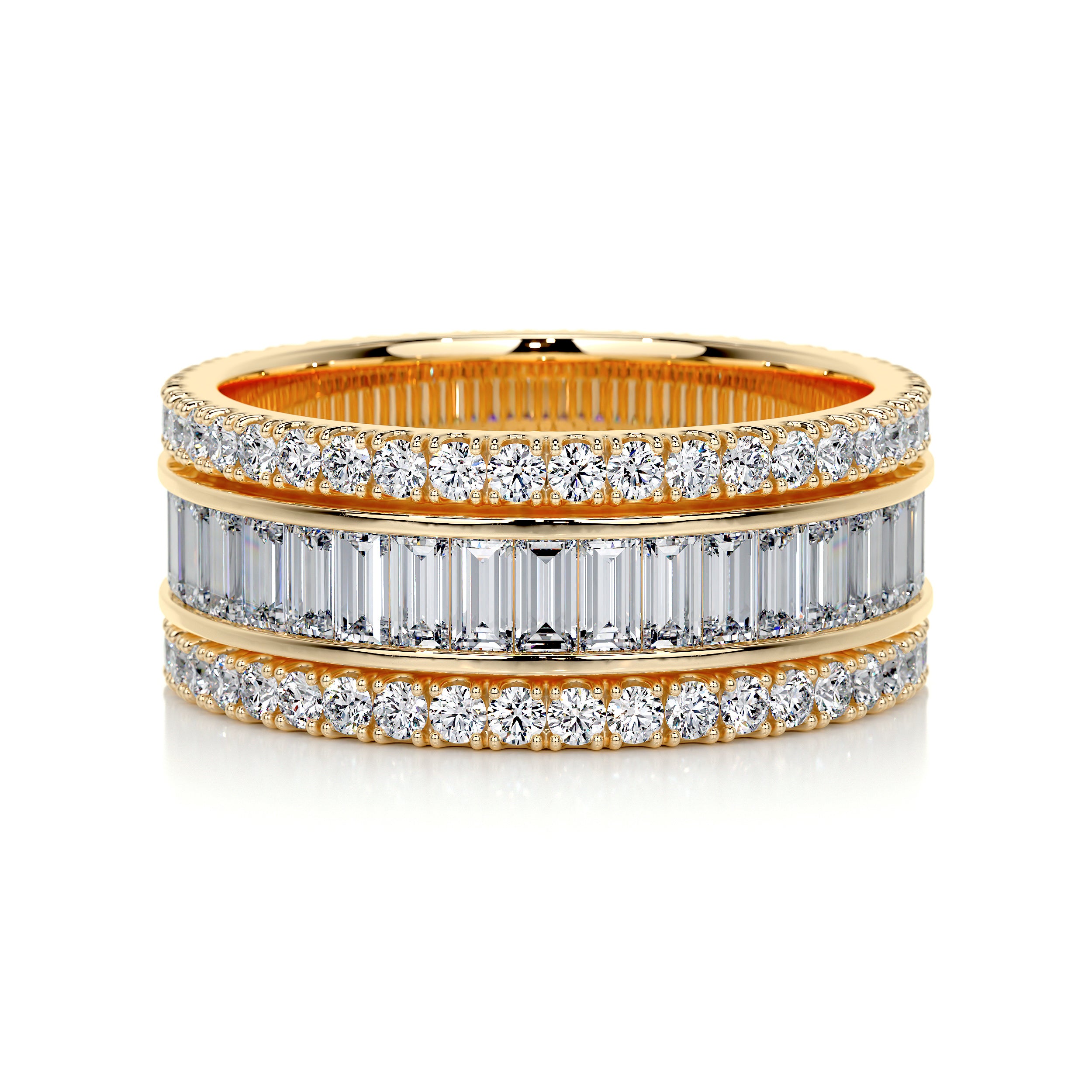 Paige Eternity Wedding Ring   (4 Carat) -18K Yellow Gold