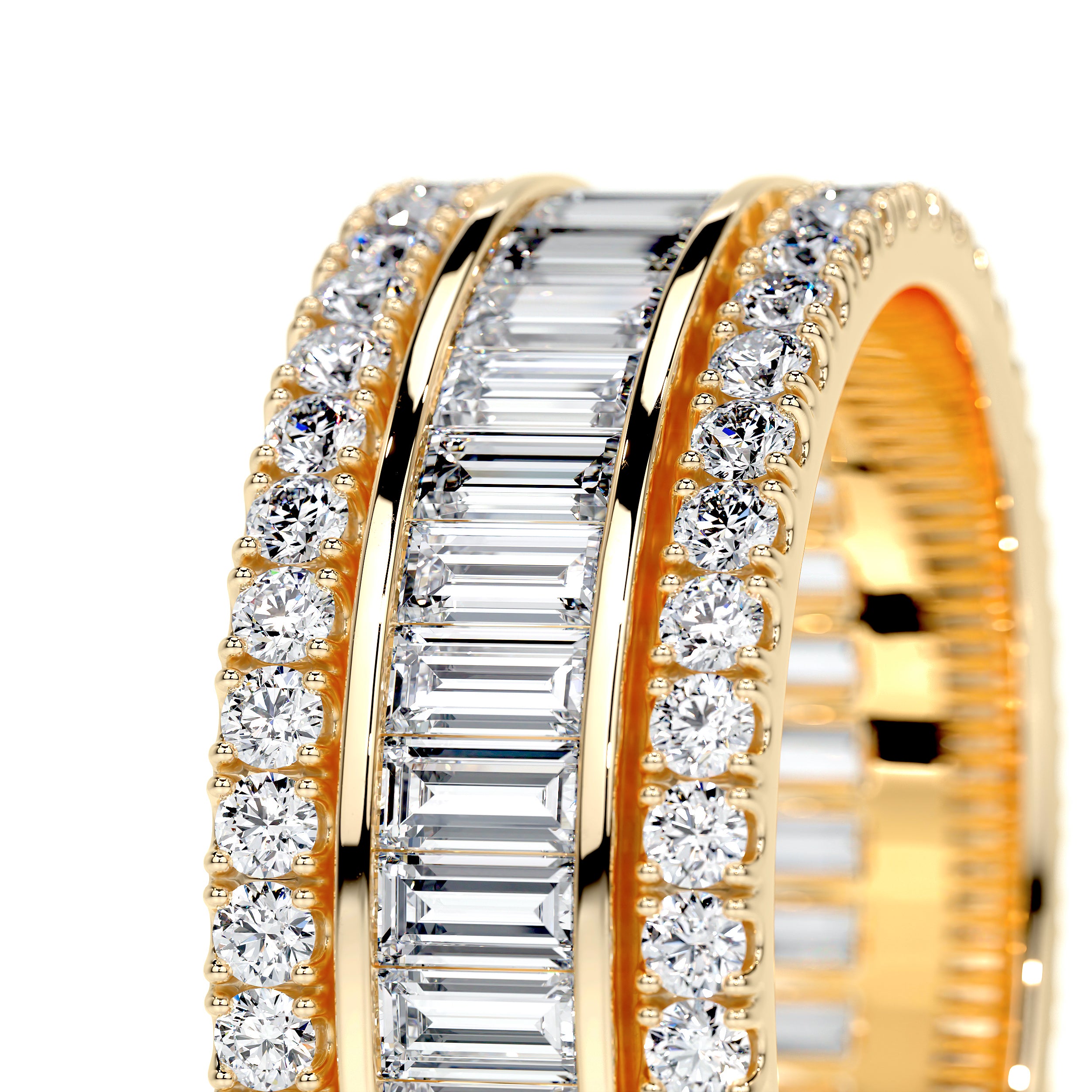 Paige Lab Grown Eternity Wedding Ring (4 Carat) -18K Yellow Gold
