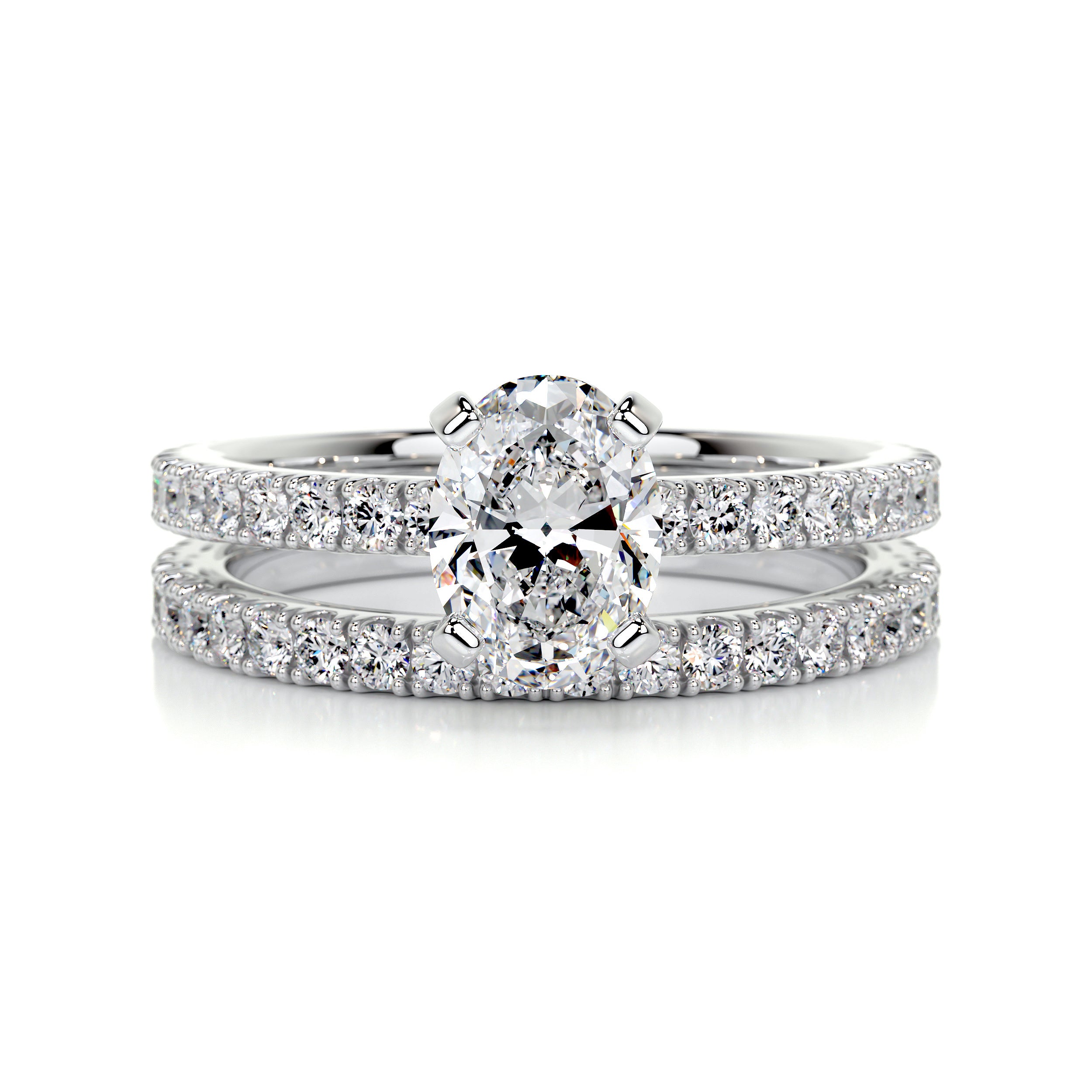 Stephanie Diamond Bridal Set -14K White Gold