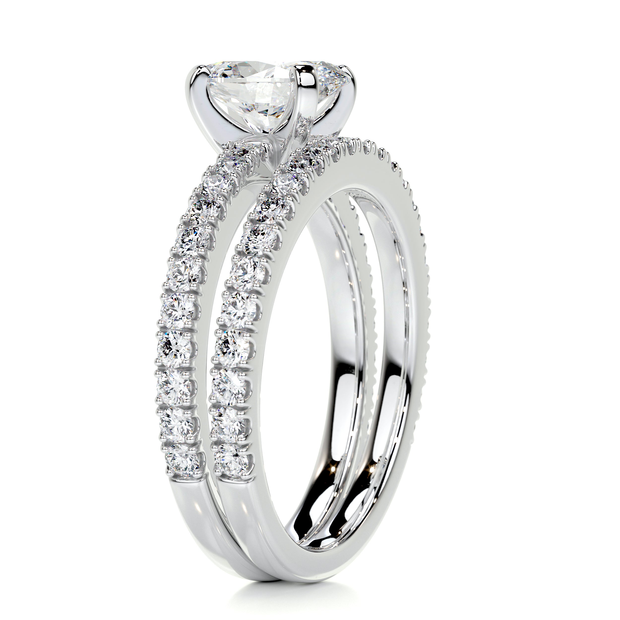 Stephanie Diamond Bridal Set -14K White Gold