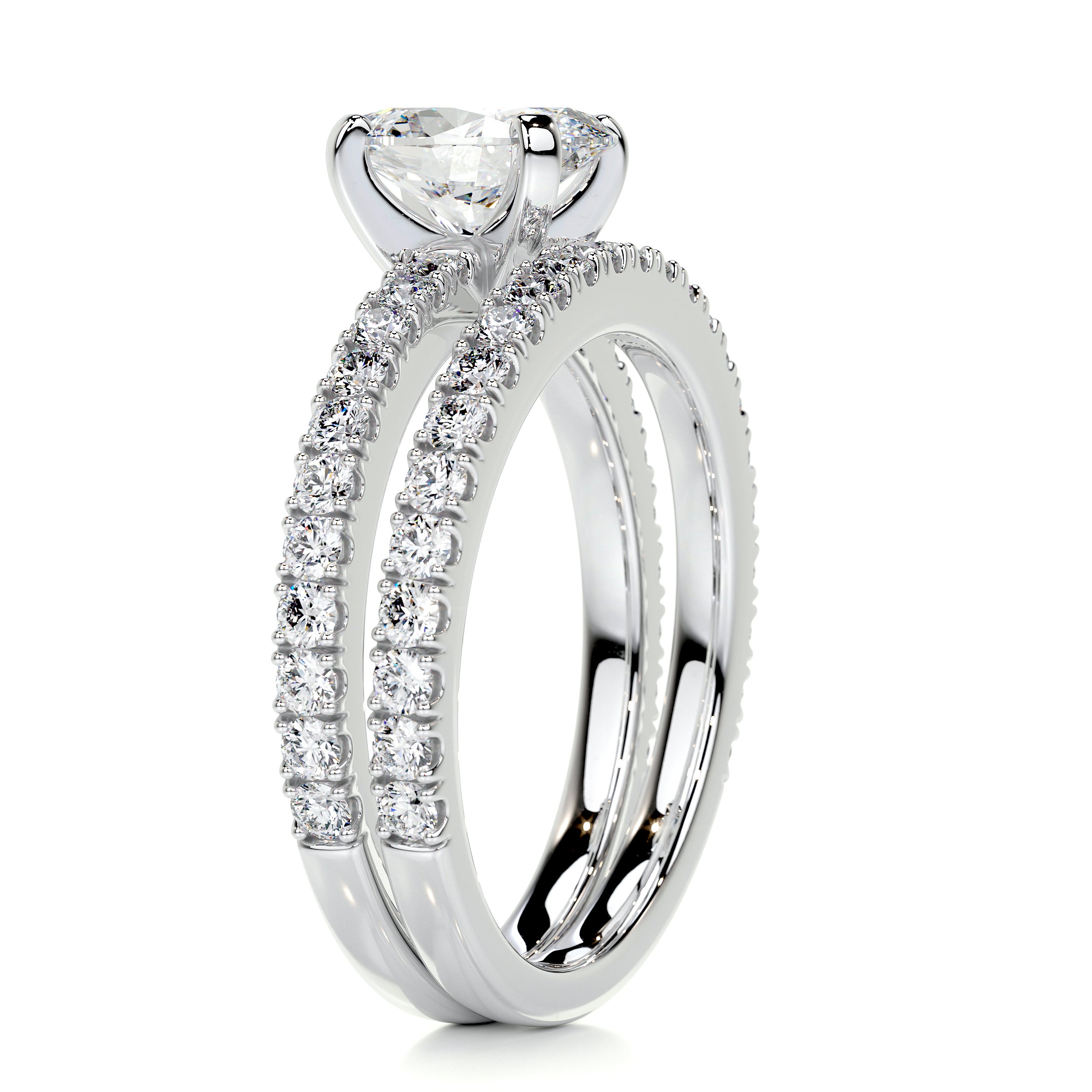 Stephanie Diamond Bridal Set -Platinum