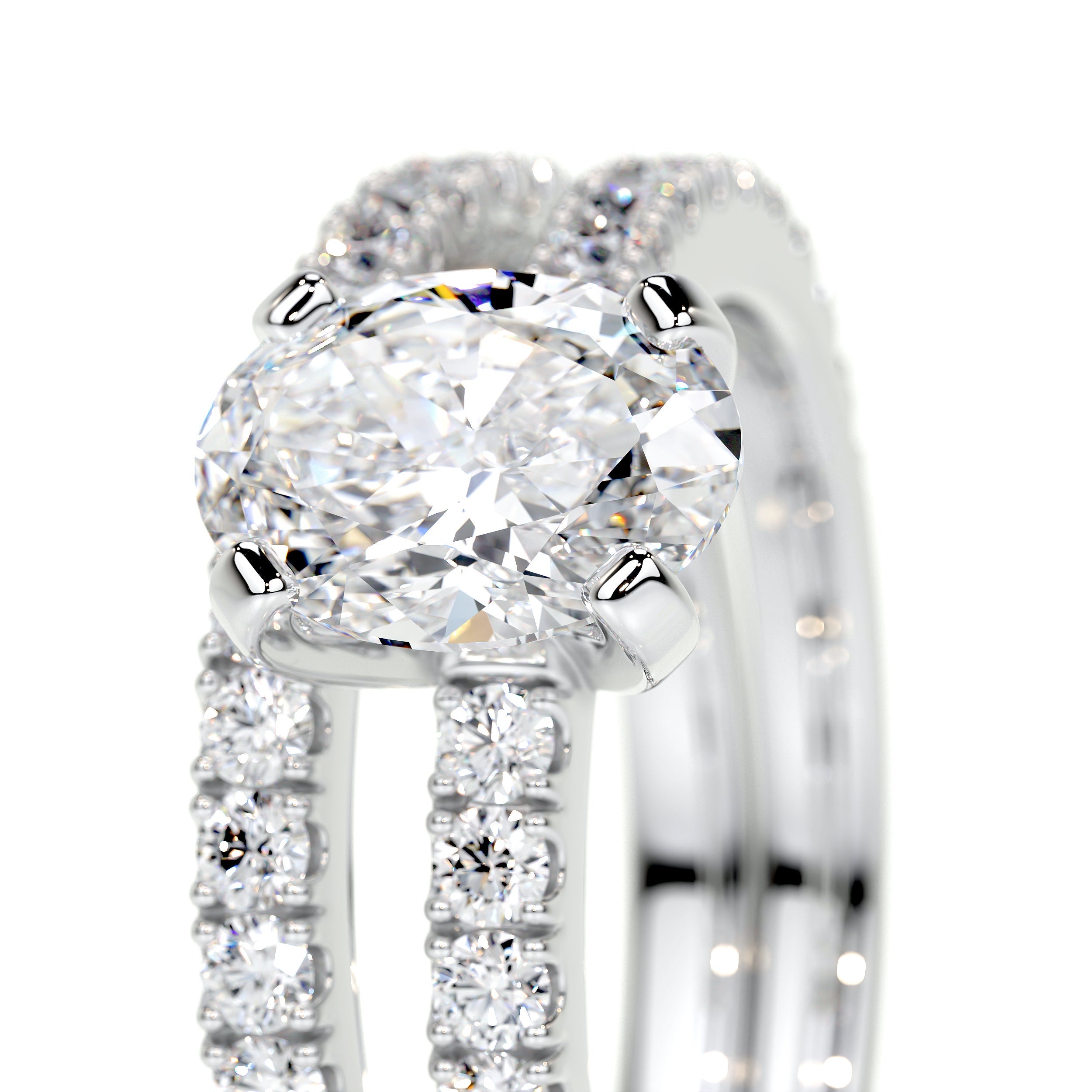 Stephanie Lab Grown Diamond Bridal Set -14K White Gold