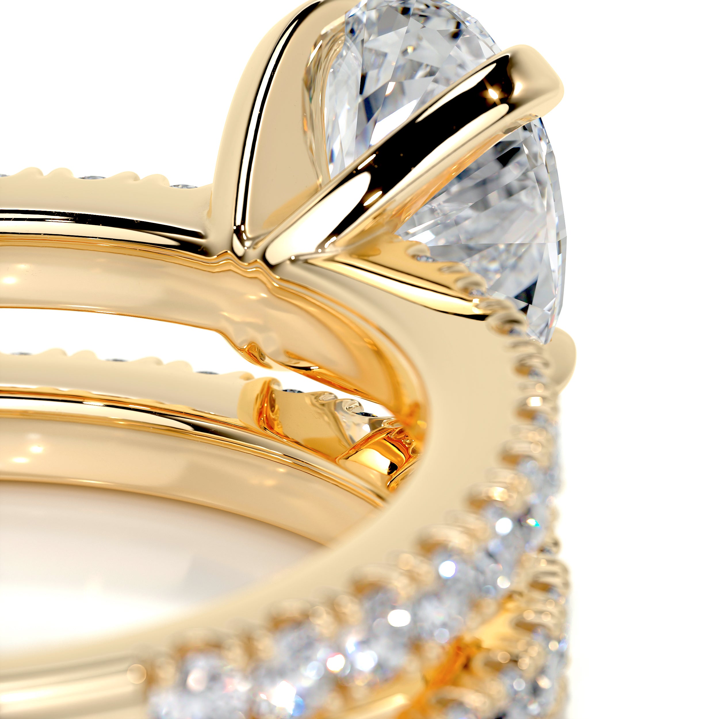 Stephanie Diamond Bridal Set -18K Yellow Gold