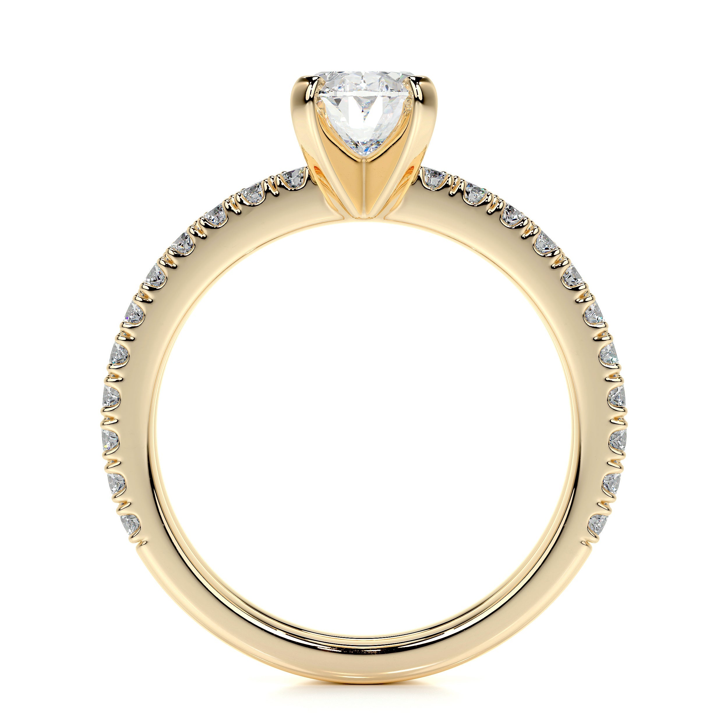 Stephanie Lab Grown Diamond Bridal Set -18K Yellow Gold