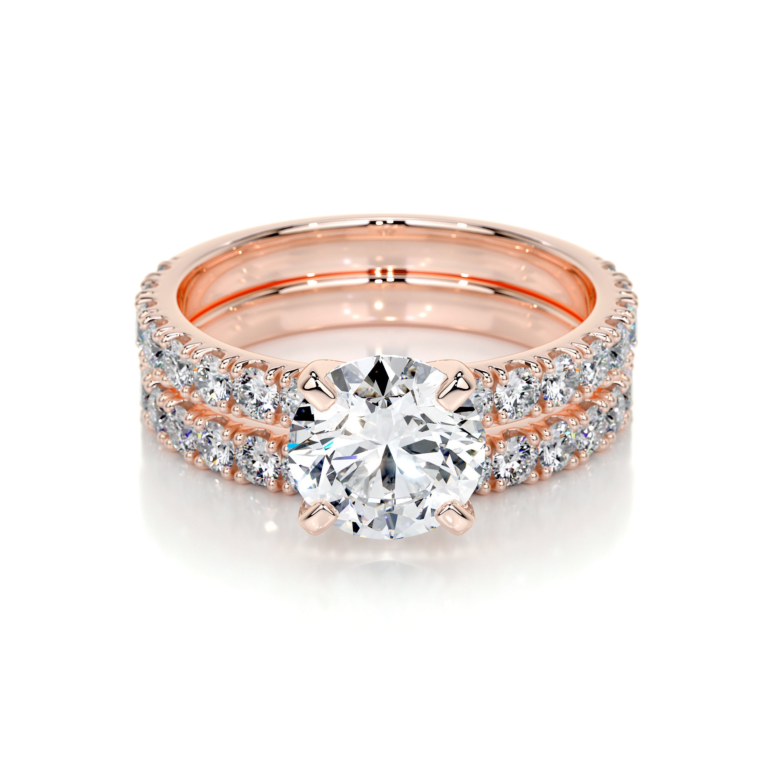 Alison Lab Grown Diamond Bridal Set (2.5 Carat) -14K Rose Gold