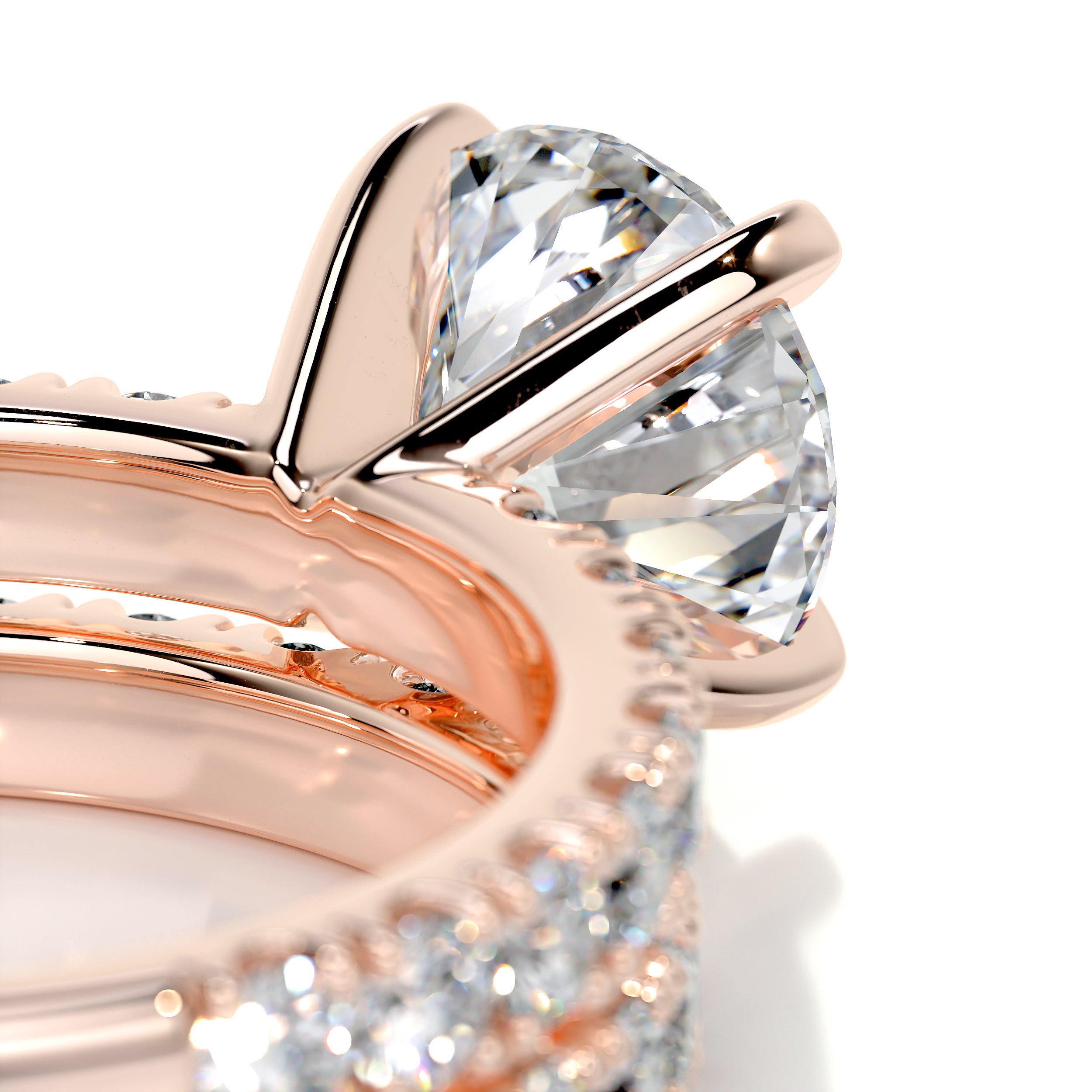 Alison Diamond Bridal Set -14K Rose Gold