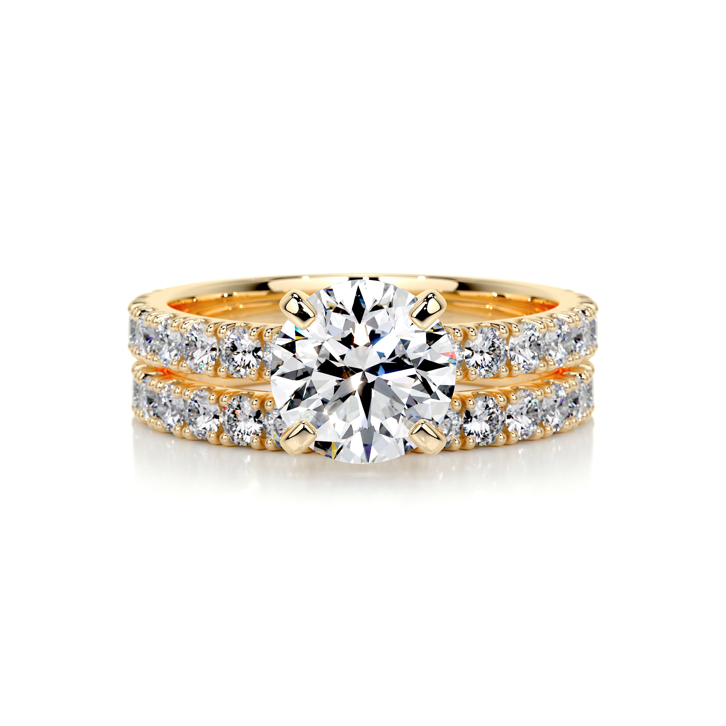 Alison Diamond Bridal Set -18K Yellow Gold
