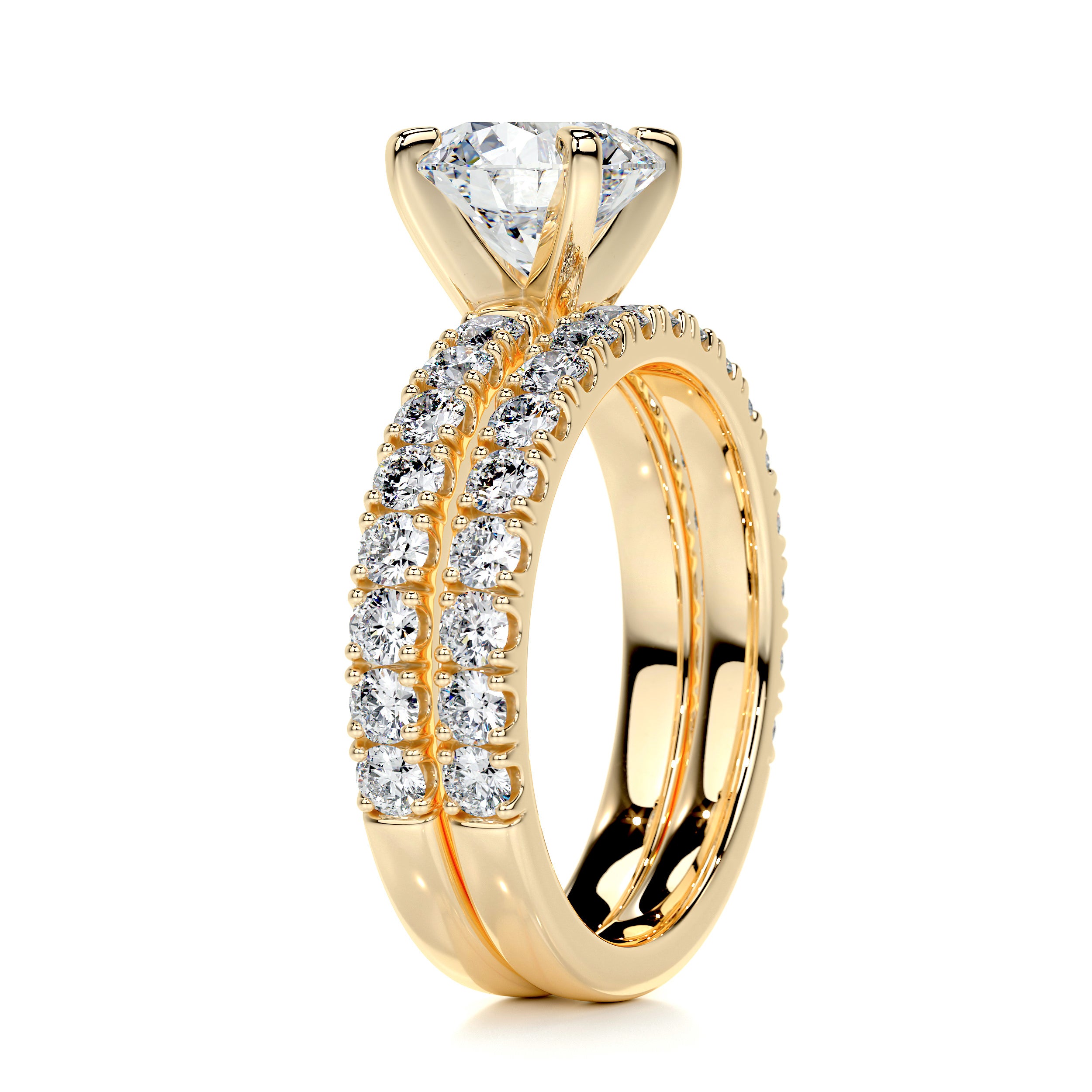 Alison Diamond Bridal Set -18K Yellow Gold