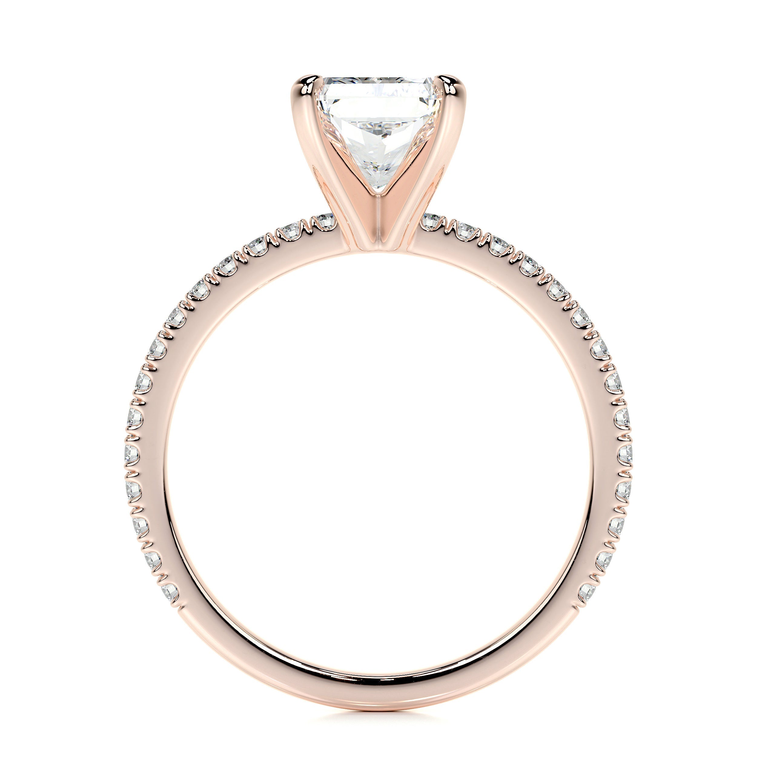 Audrey Lab Grown Diamond Ring   (2.3 Carat) -14K Rose Gold