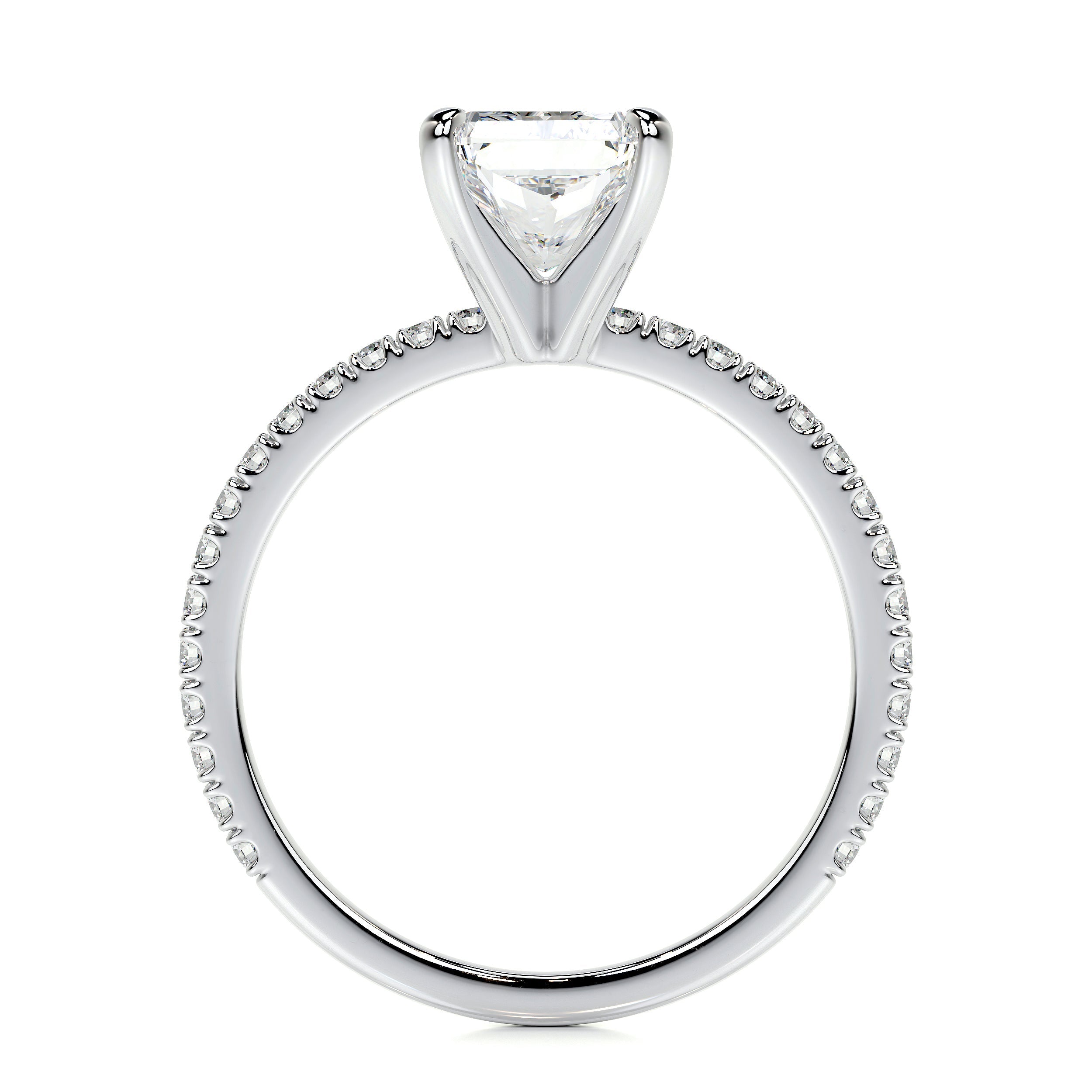 Audrey Lab Grown Diamond Ring (2.3 Carat) -14K White Gold
