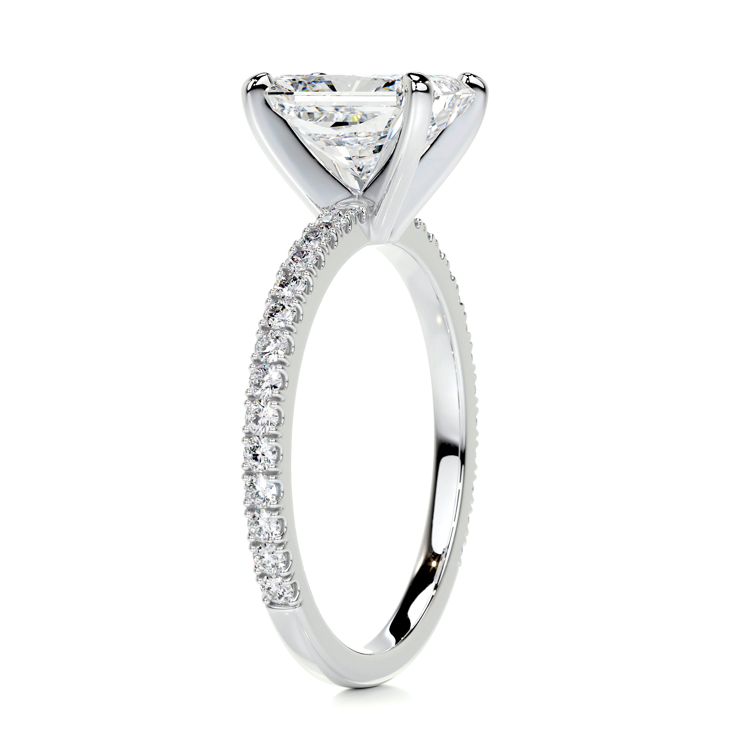 Audrey Diamond Engagement Ring -18K White Gold