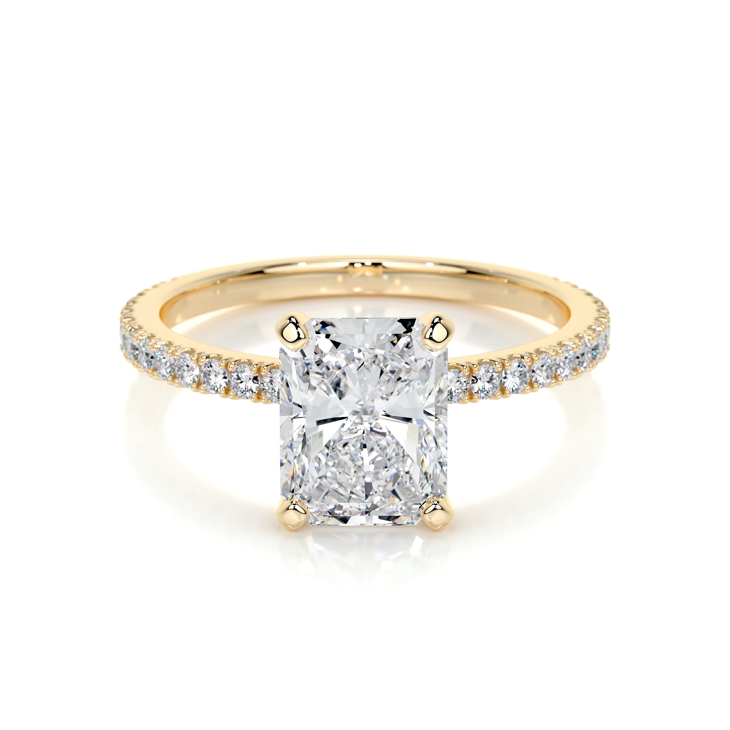 Audrey Lab Grown Diamond Ring   (2.3 Carat) -18K Yellow Gold