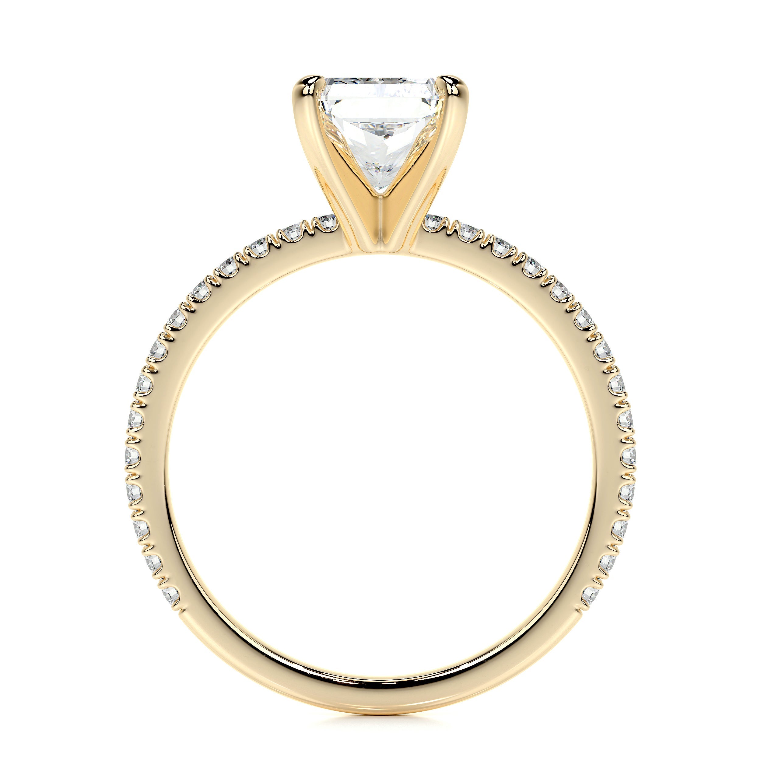 Audrey Lab Grown Diamond Ring   (2.3 Carat) -18K Yellow Gold