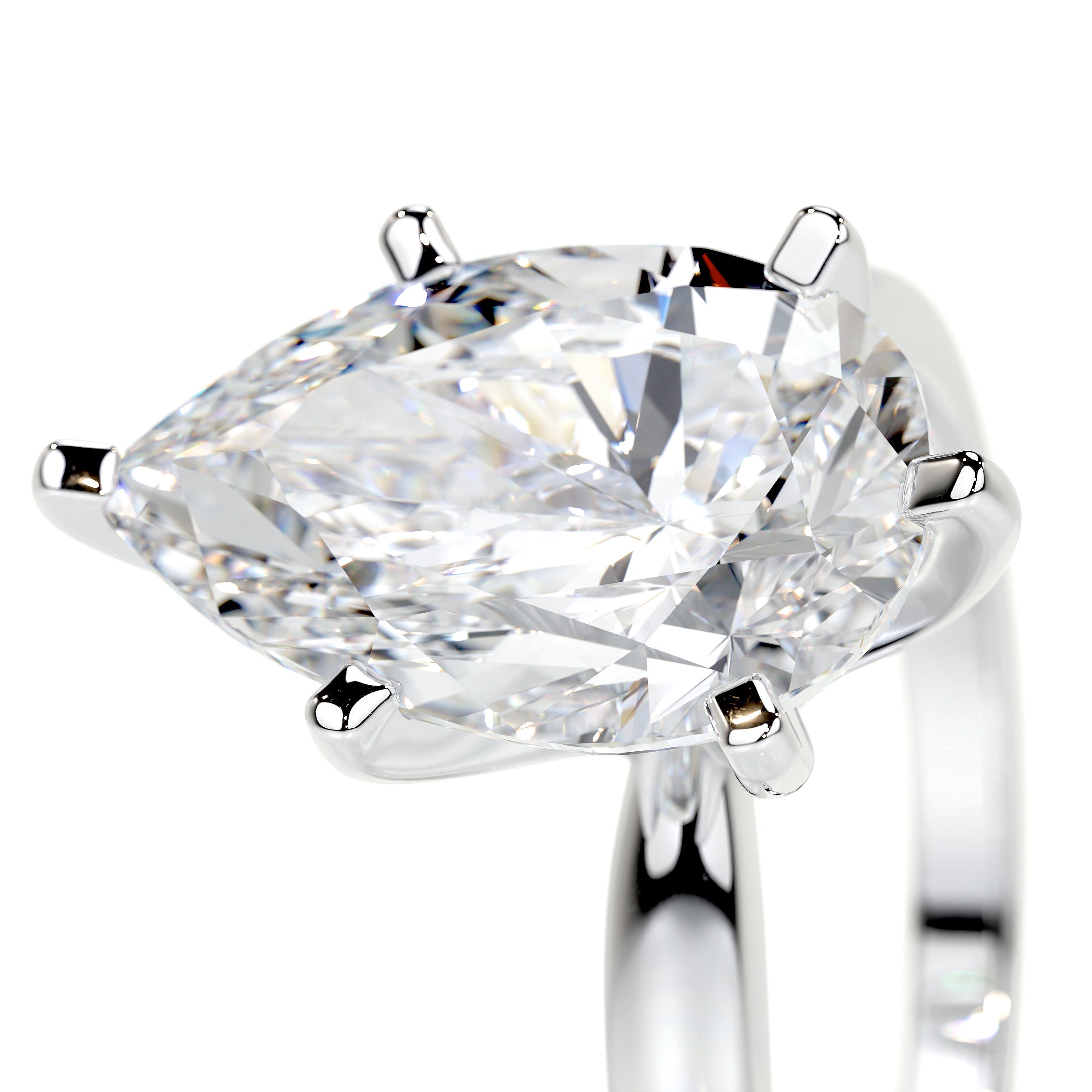 Adaline Lab Grown Diamond Ring   (1 Carat) -18K White Gold