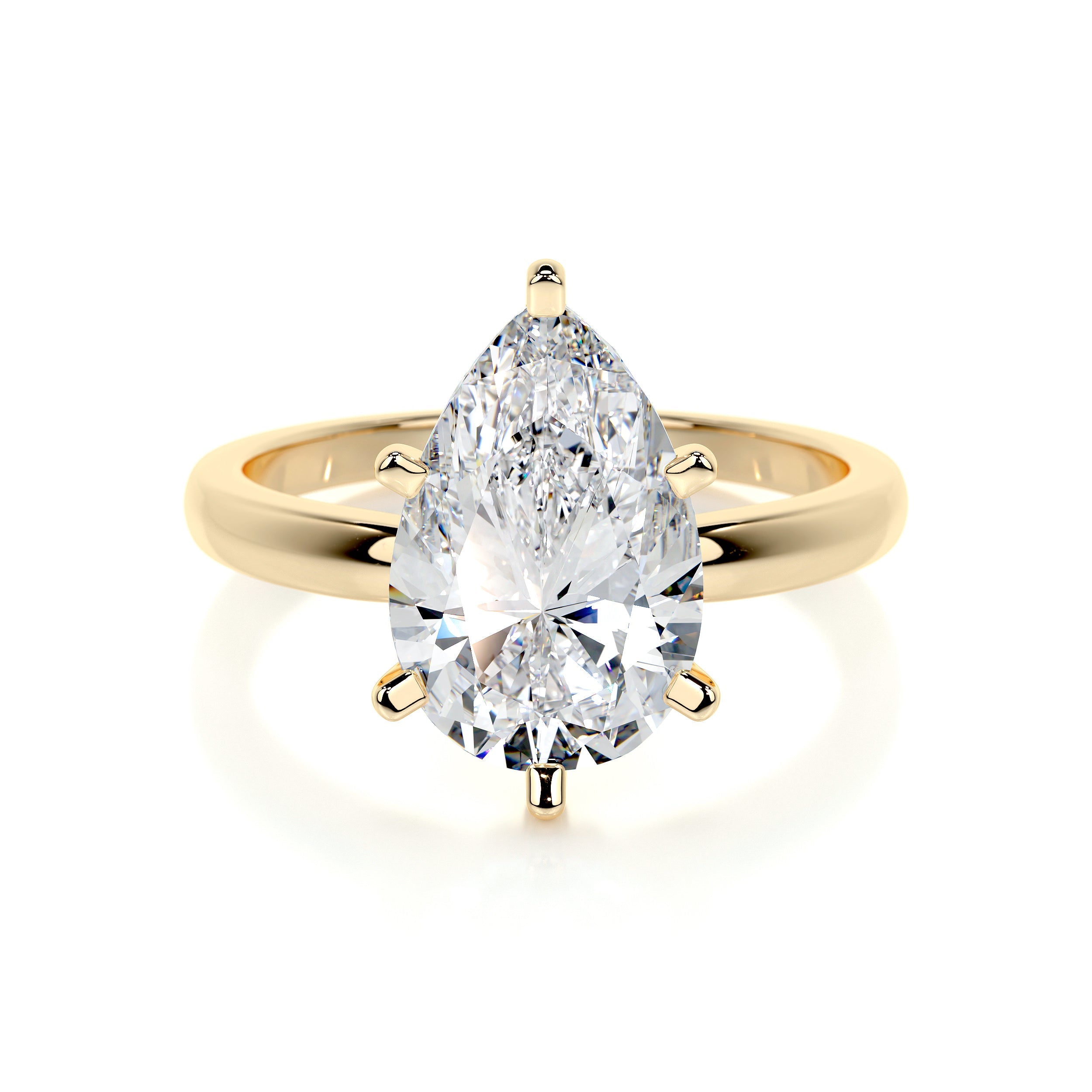 Adaline Lab Grown Diamond Ring   (1 Carat) -18K Yellow Gold