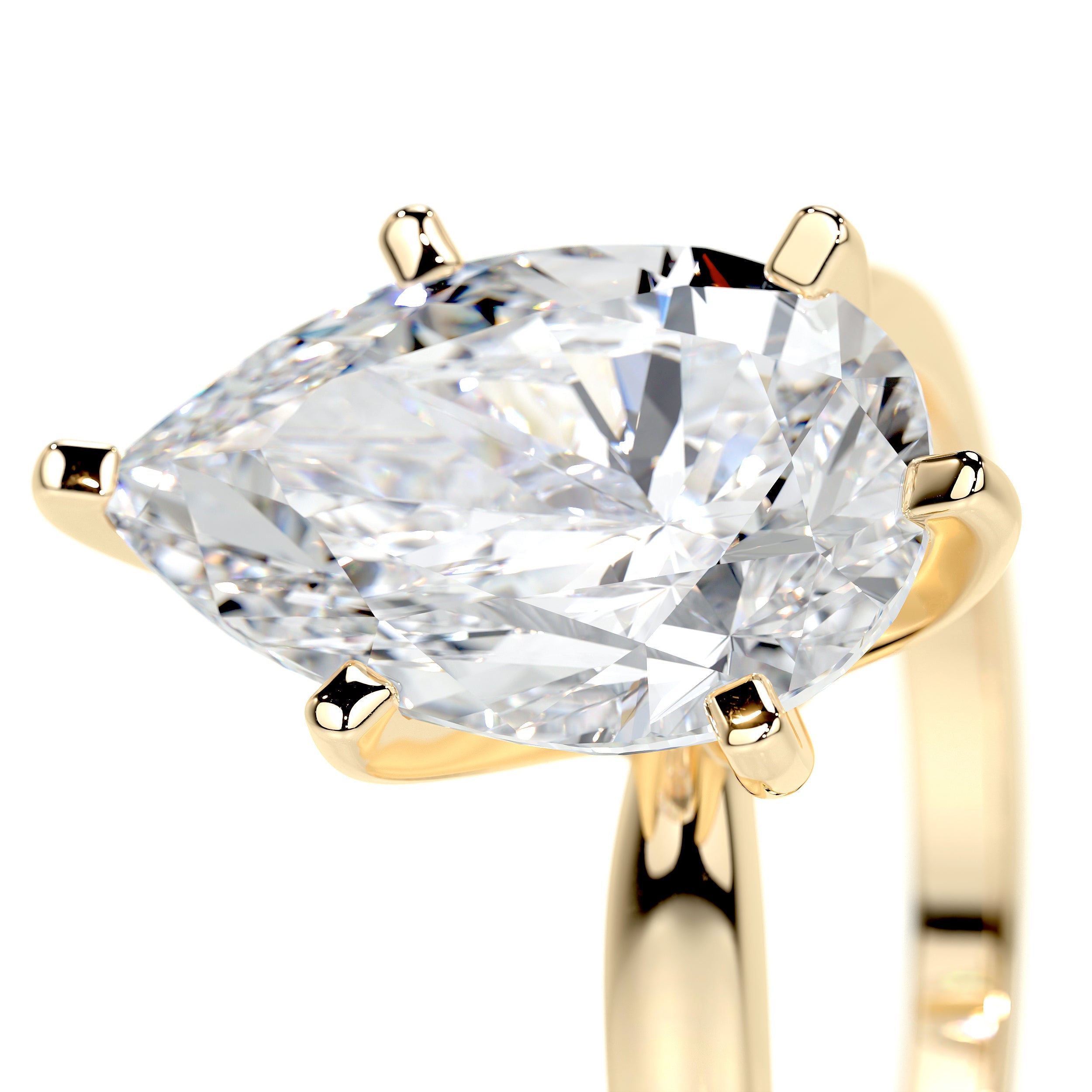 Adaline Lab Grown Diamond Ring   (1 Carat) -18K Yellow Gold